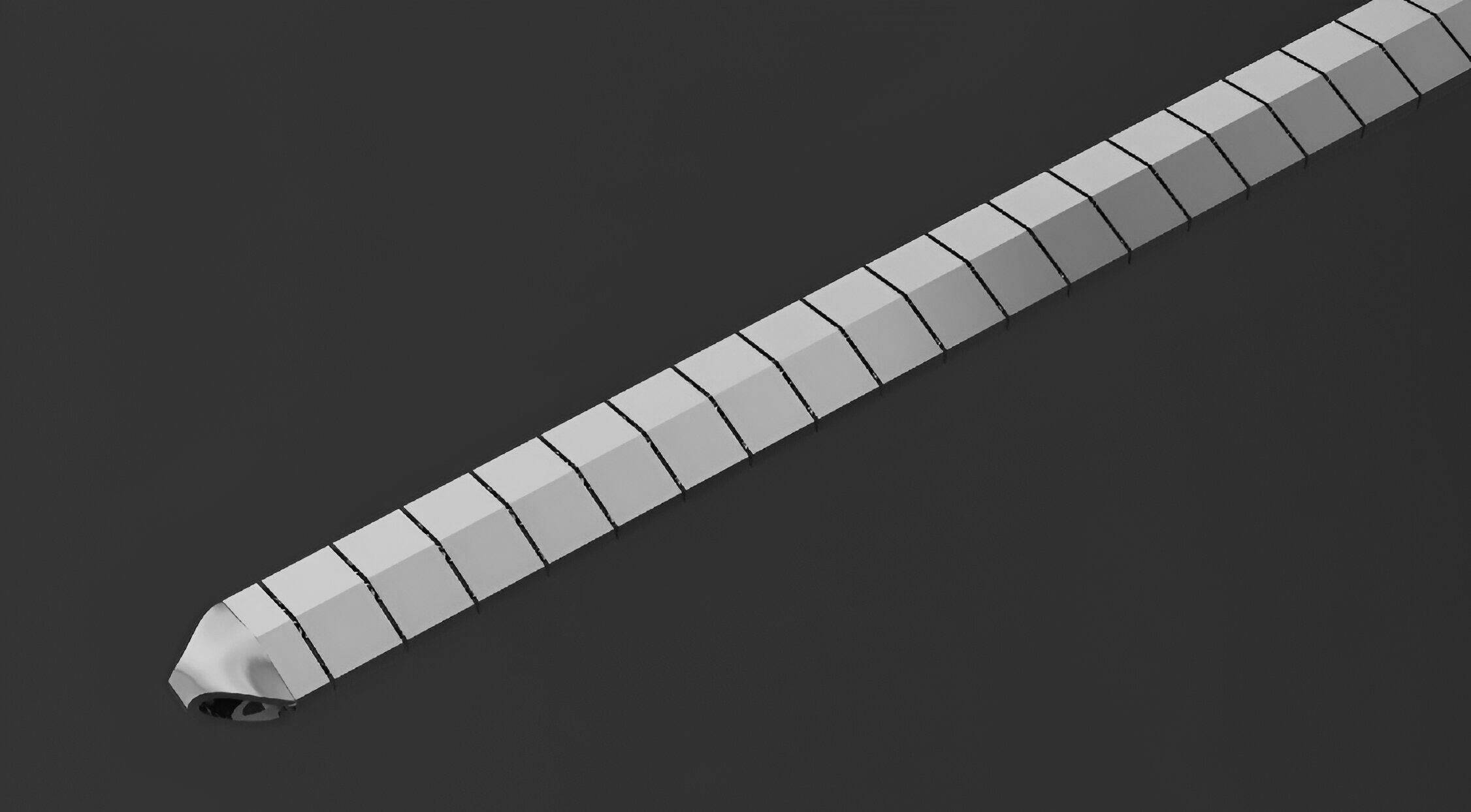 Gold Chain Bracelet 3D print model_7