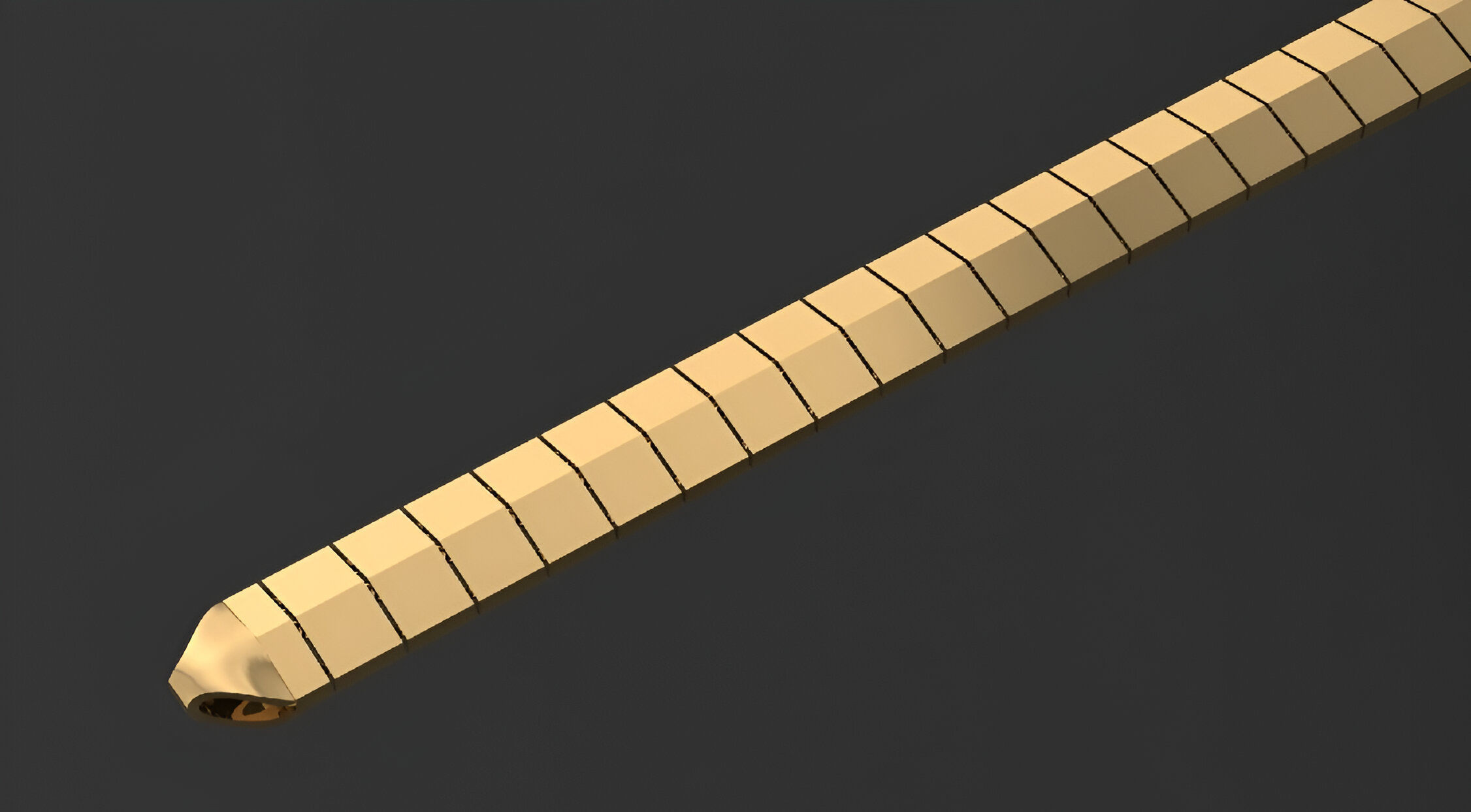 Gold Chain Bracelet 3D print model_2