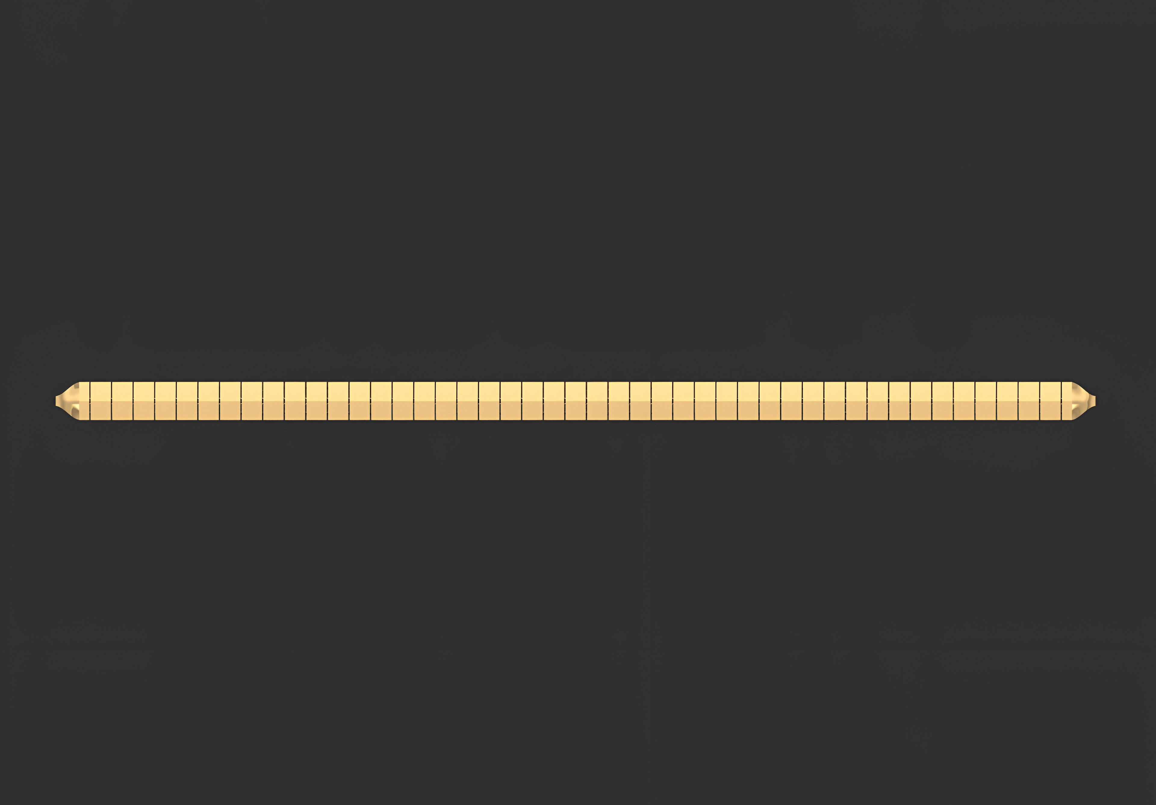 Gold Chain Bracelet 3D print model_4