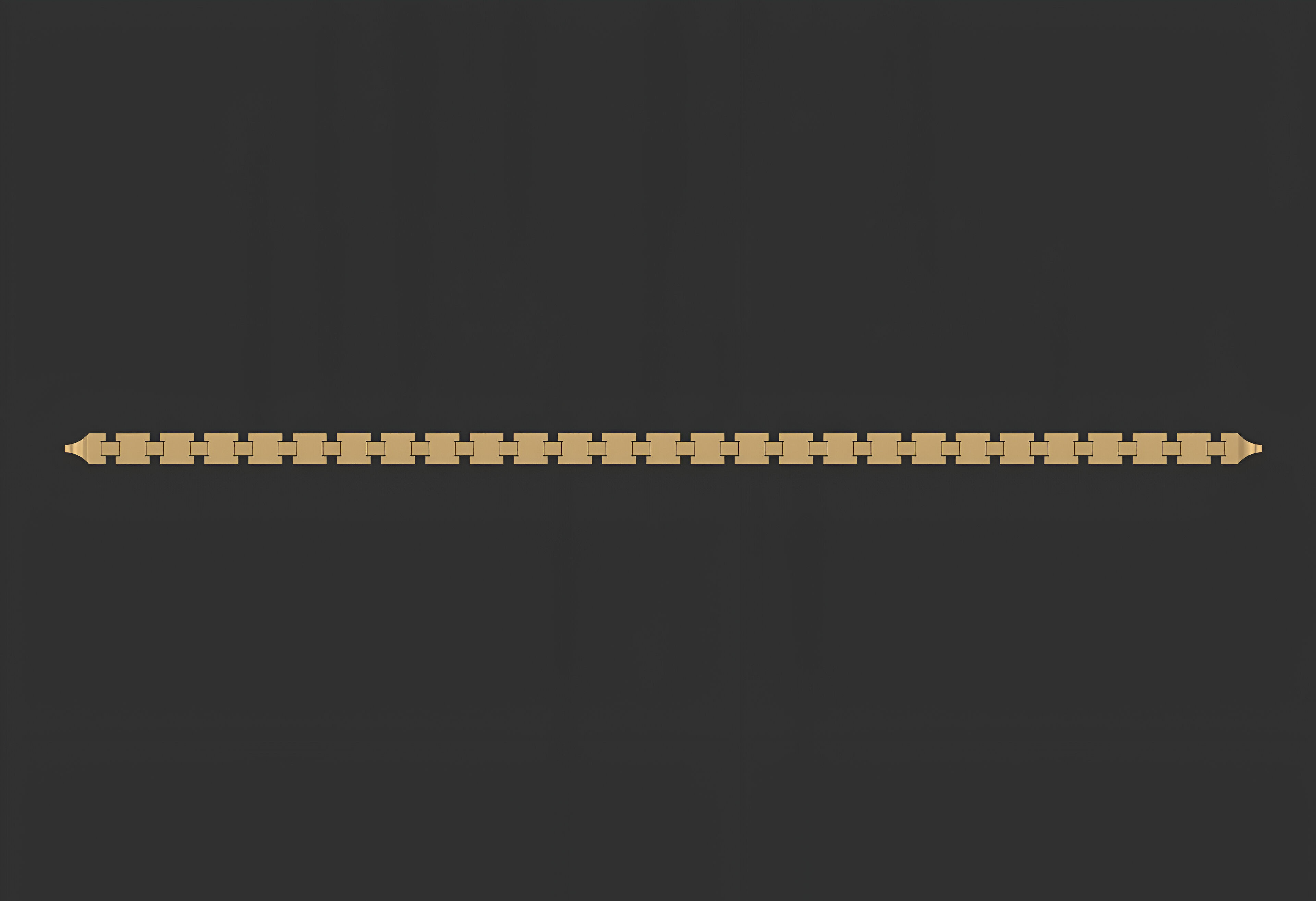 Gold Chain Bracelet 3D print model_1