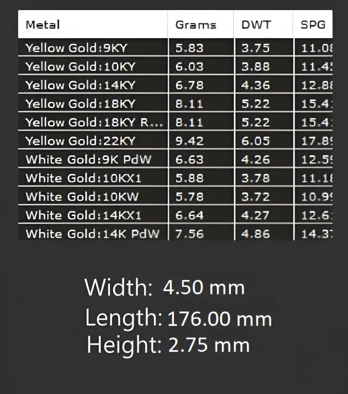 Gold Chain Bracelet 3D print model_3