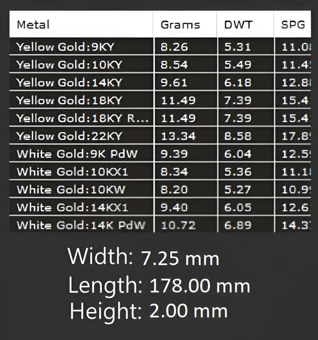 Gold Chain Bracelet 3D print model_6