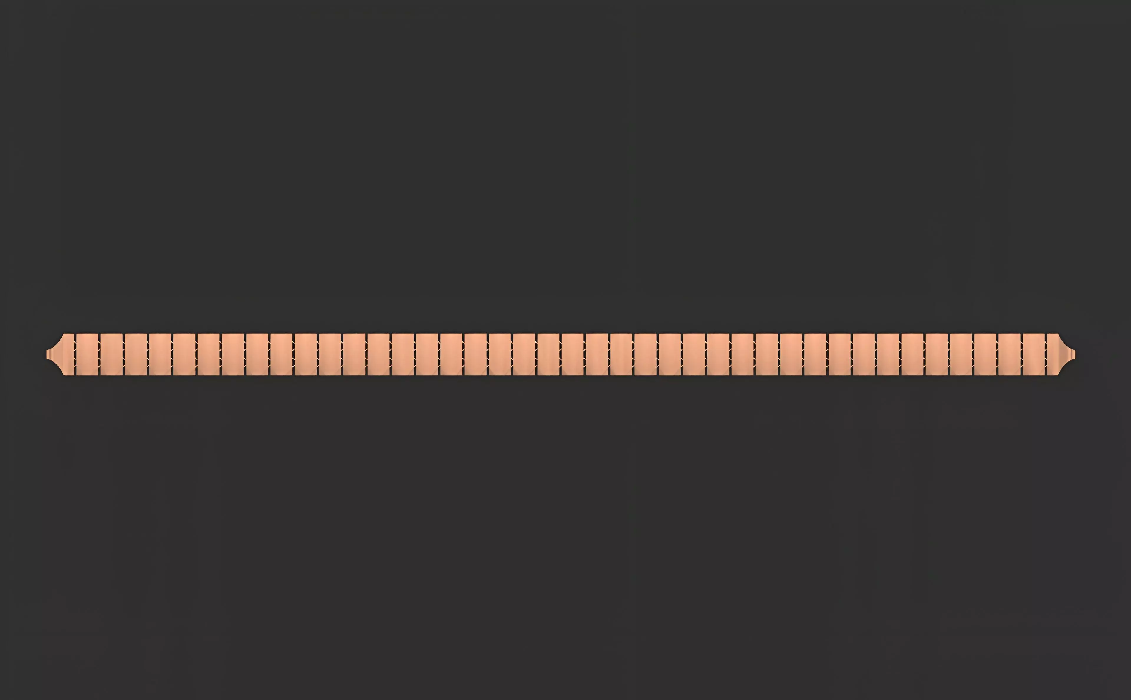 Gold Chain Bracelet 3D print model_0