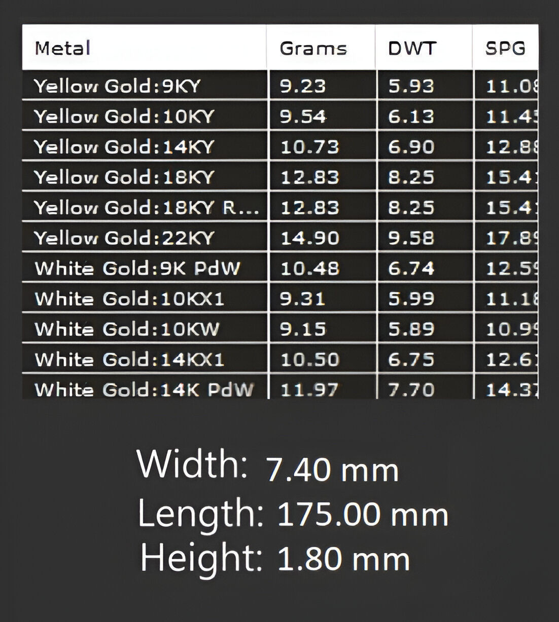 Gold Chain Bracelet 3D print model_2