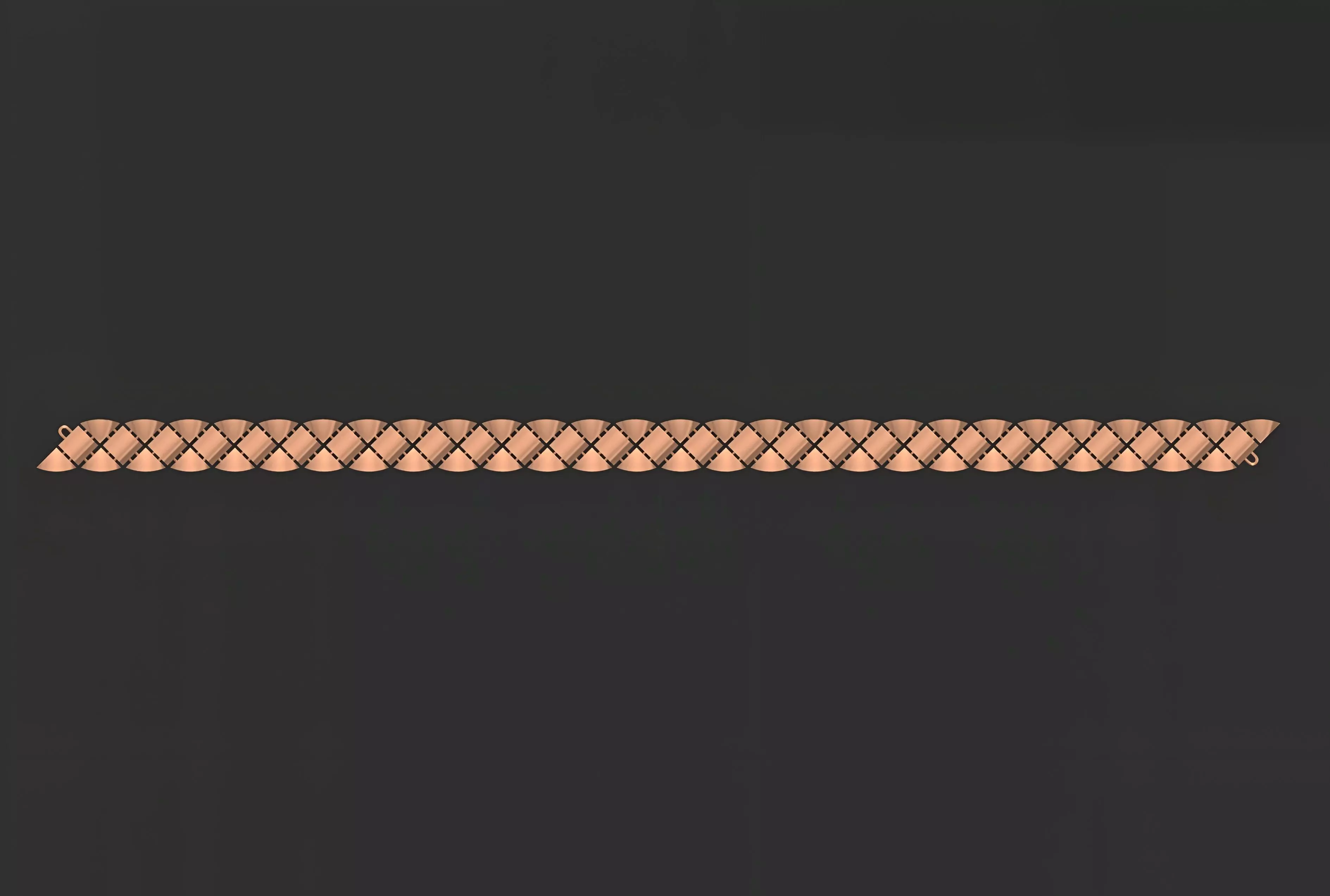 Gold Chain Bracelet 3D print model_0