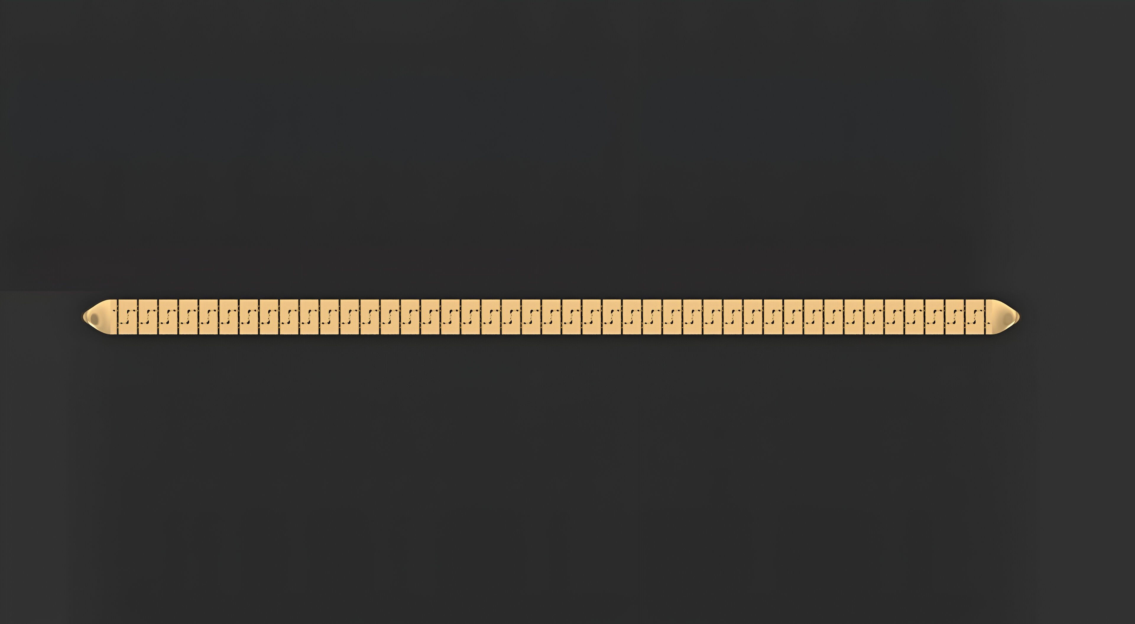 Gold Chain Bracelet 3D print model_3