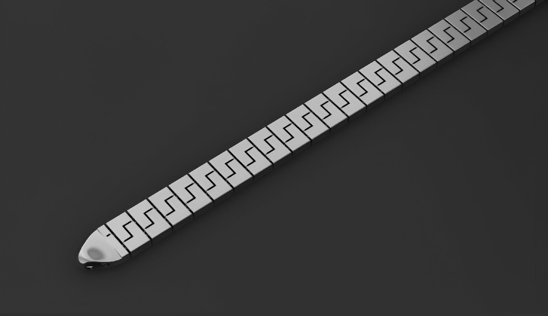 Gold Chain Bracelet 3D print model_7