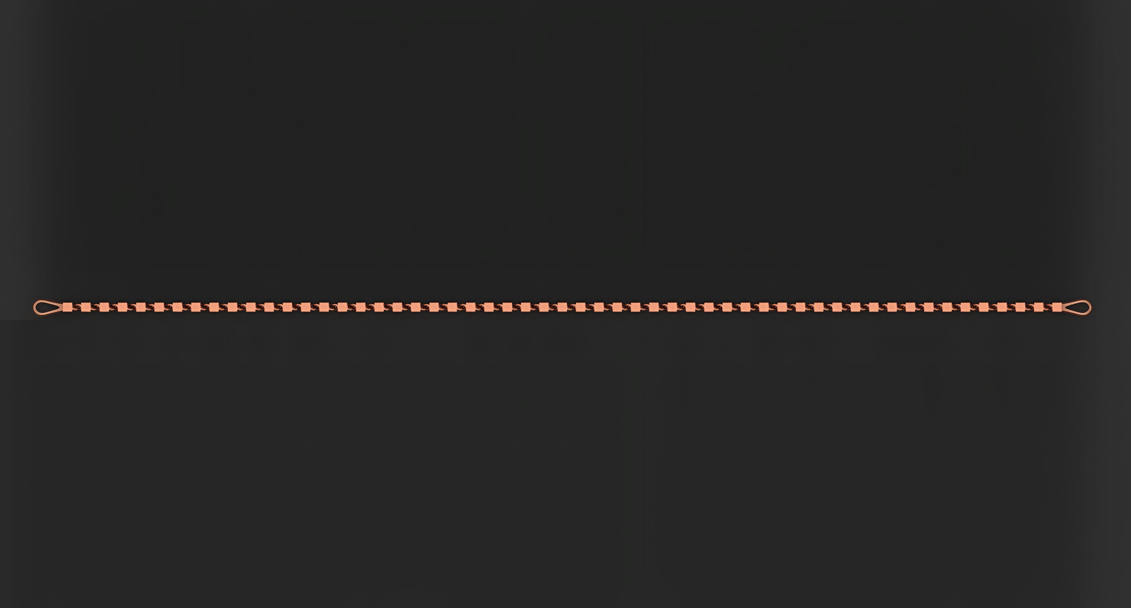 Gold Chain Bracelet 3D print model_6