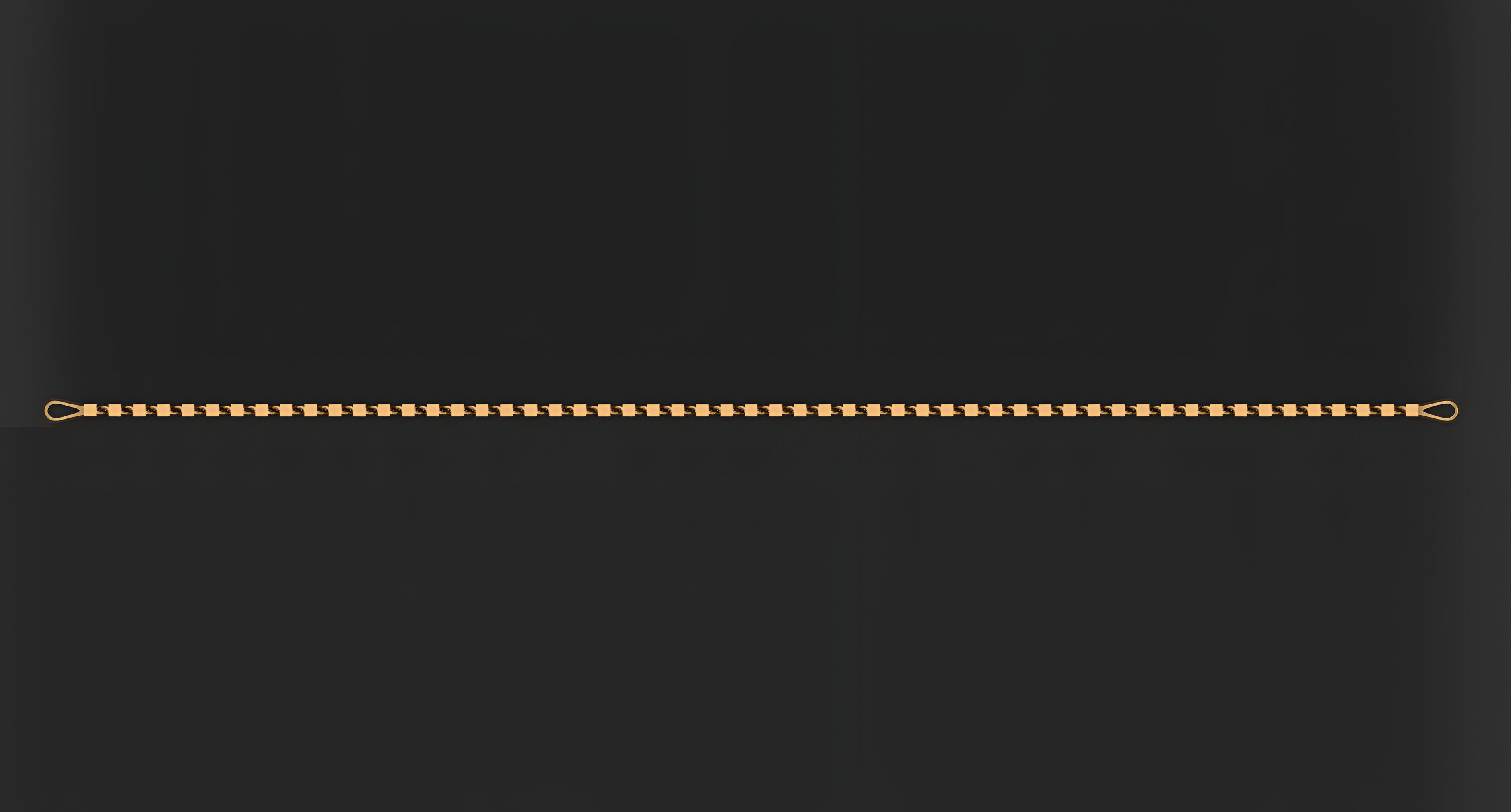 Gold Chain Bracelet 3D print model_4