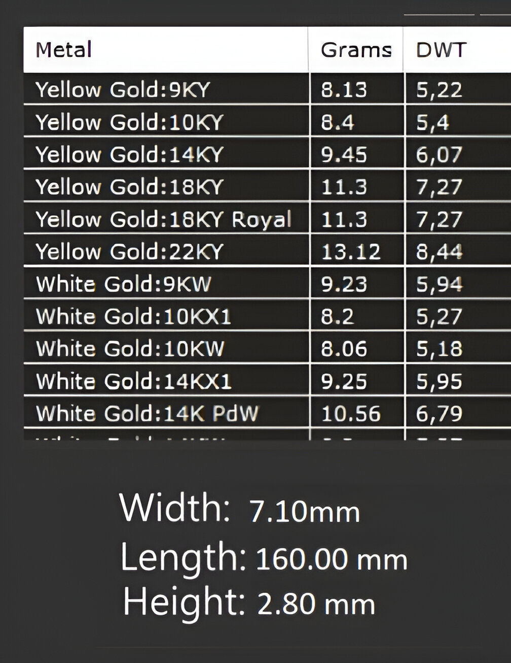 Gold Chain Bracelet 3D print model_2