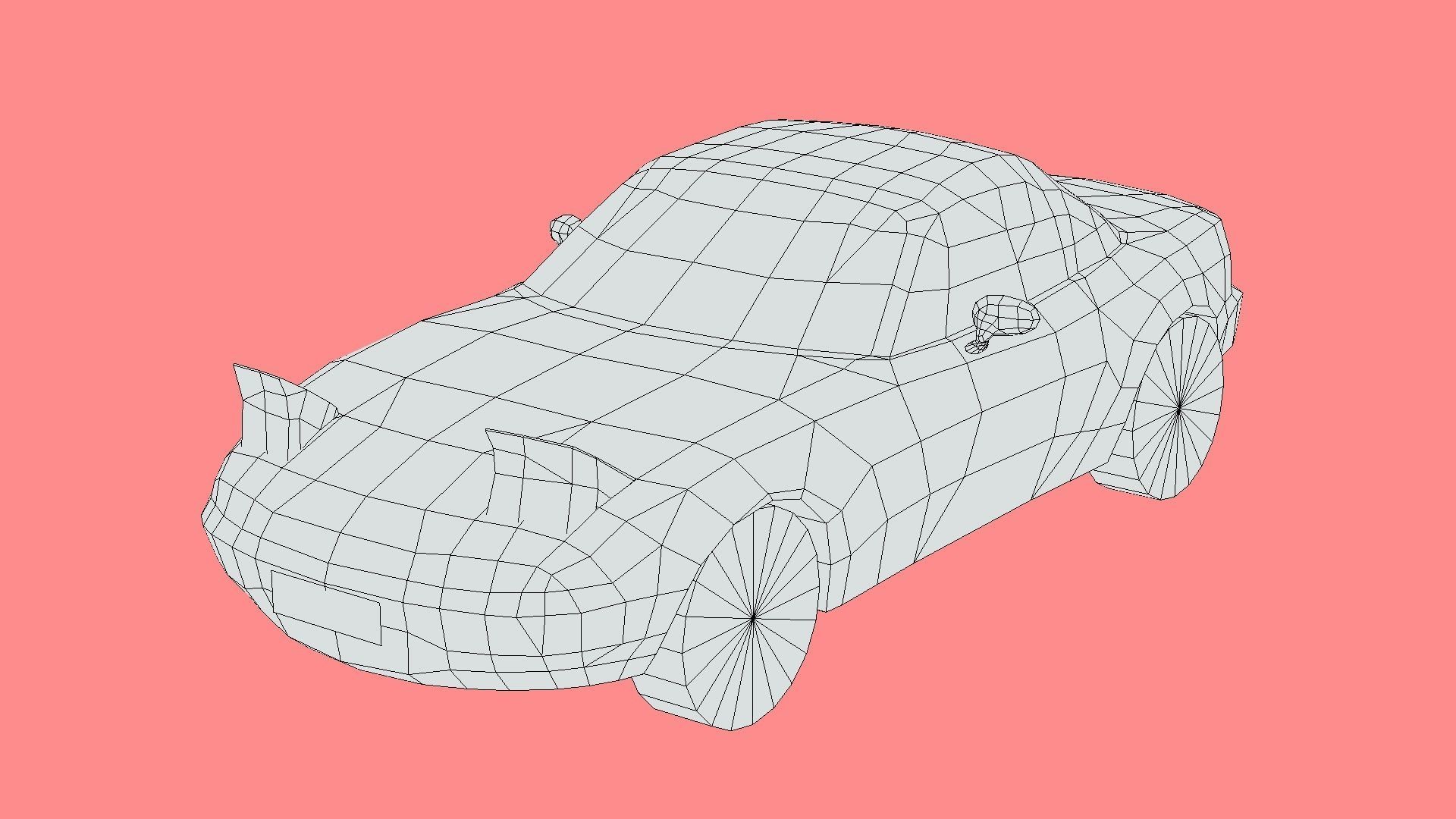 Mazda MX-5 1989 Low-poly 3D model_5