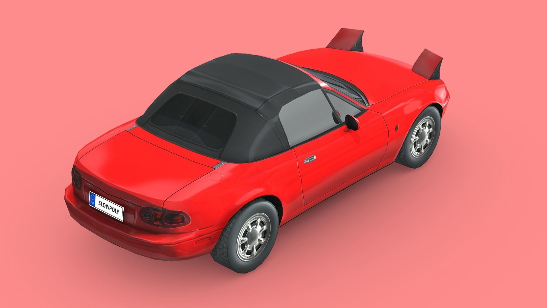 Mazda MX-5 1989 Low-poly 3D model_4
