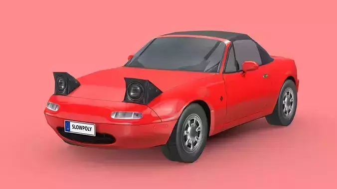 Mazda MX-5 1989 Low-poly 3D model