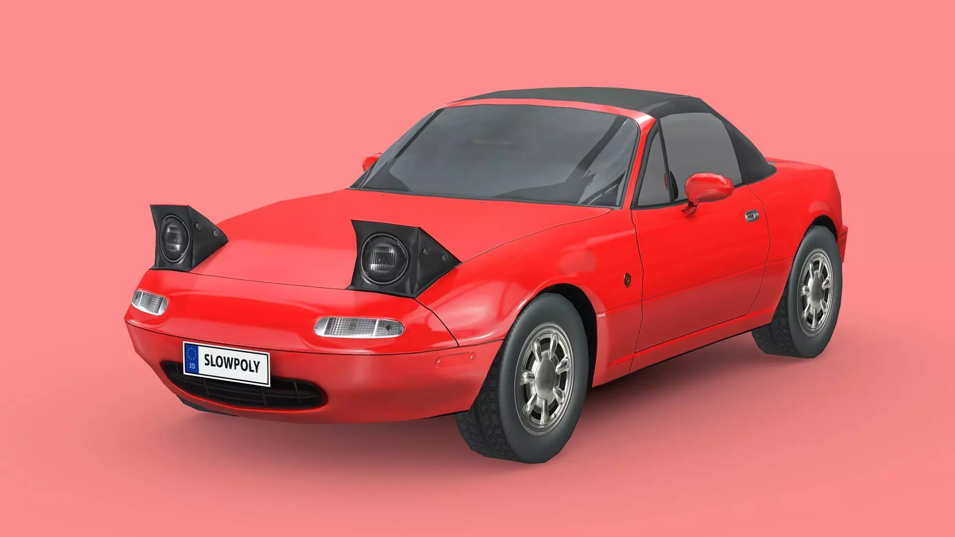 Mazda MX-5 1989 Low-poly 3D model_0