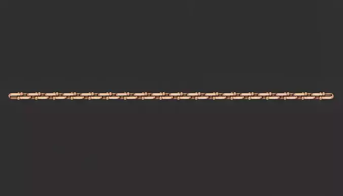 Gold Chain Bracelet 3D print model