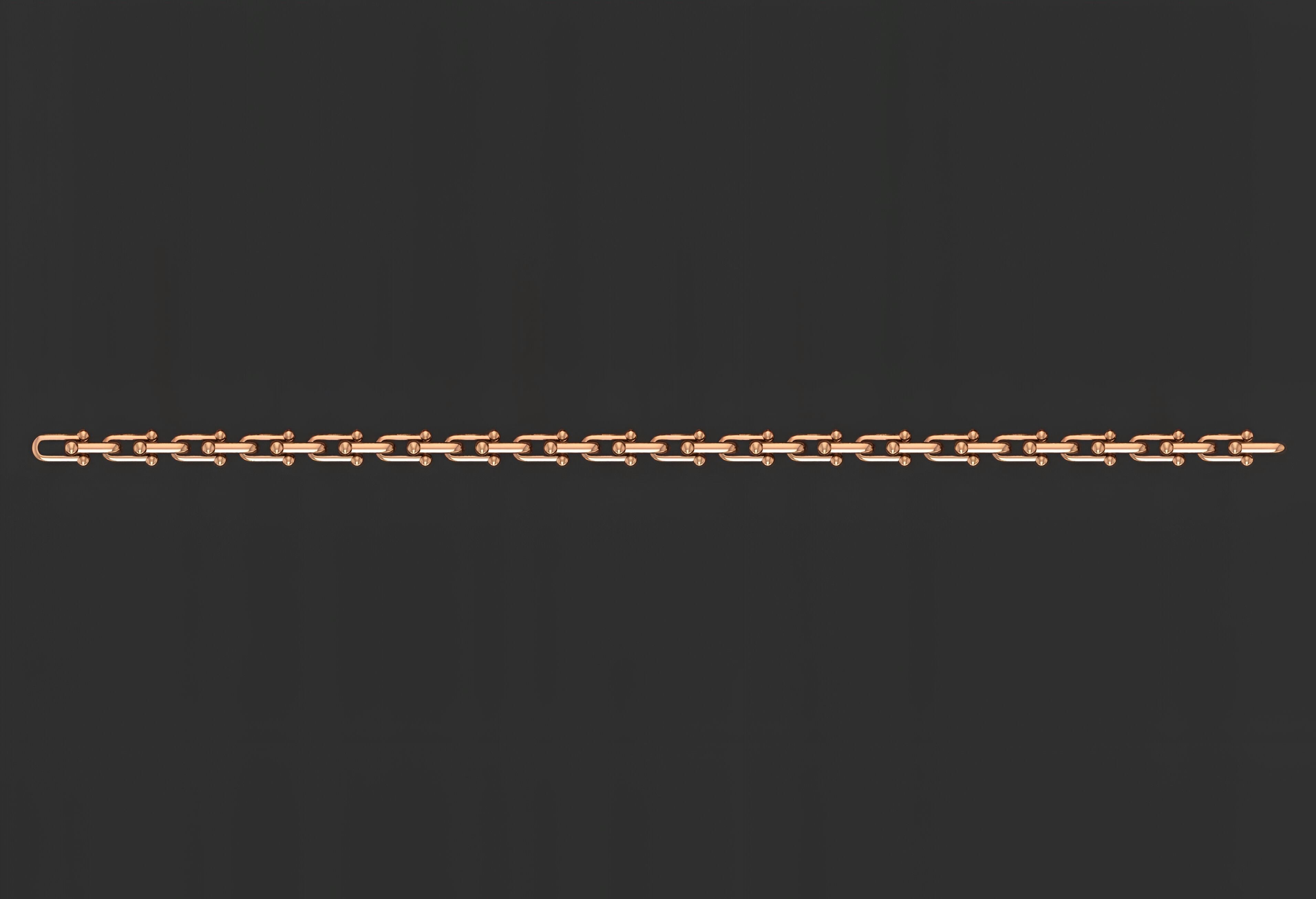 Gold Chain Bracelet 3D print model_6