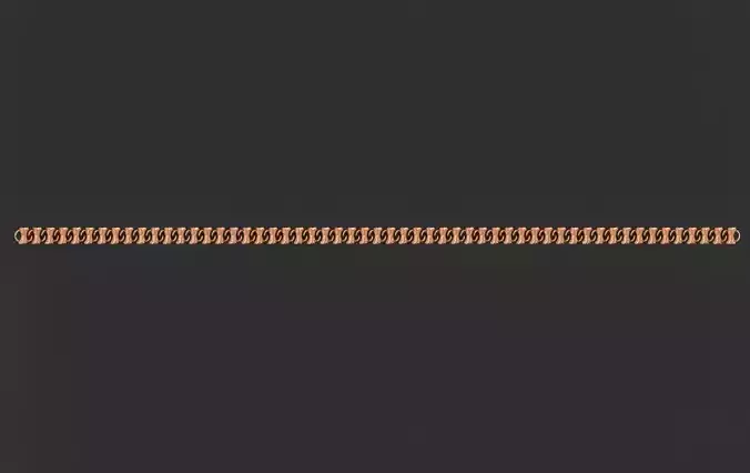 Gold Chain Bracelet 3D print model