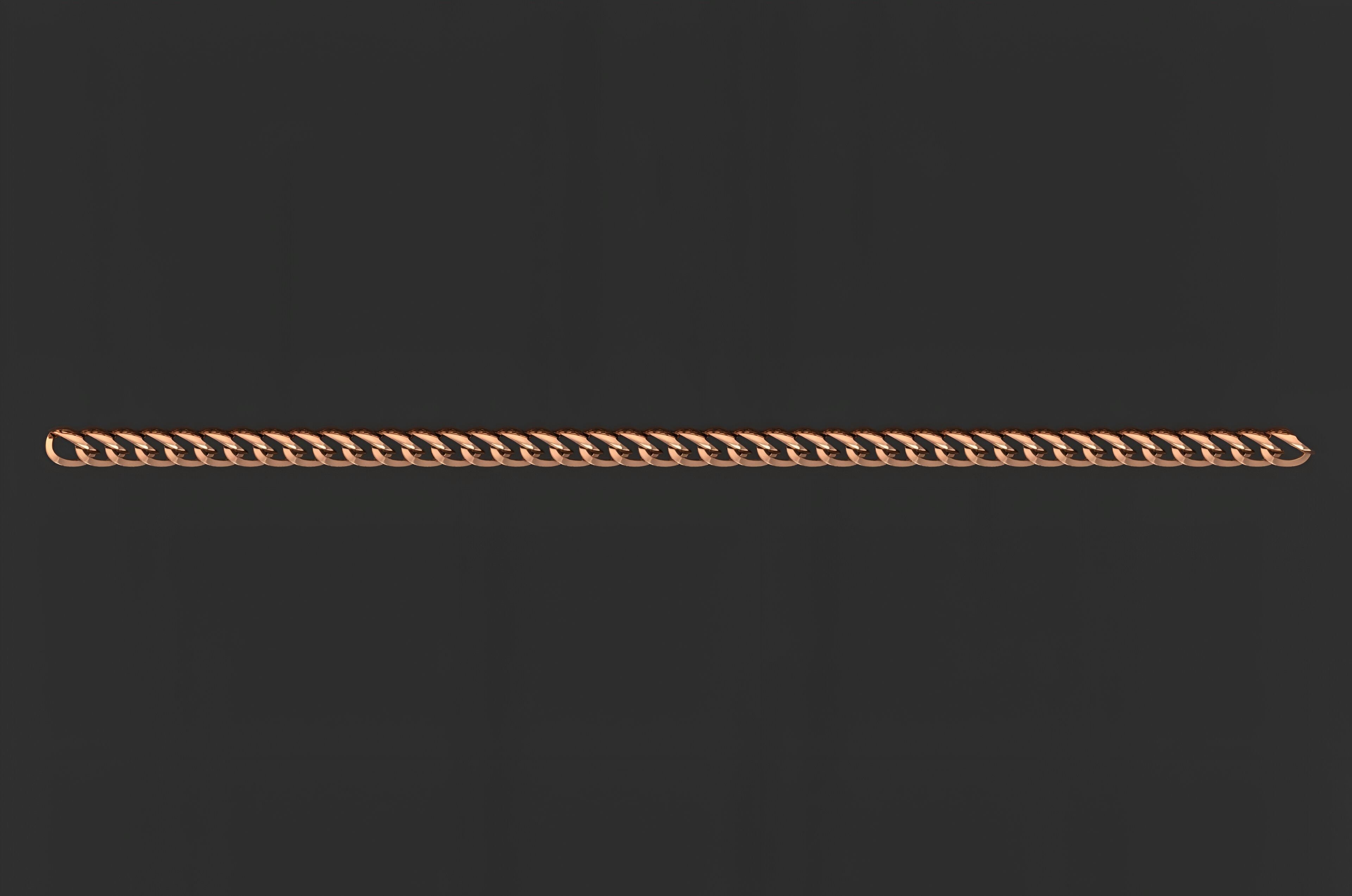 Gold Chain Bracelet 3D print model_6