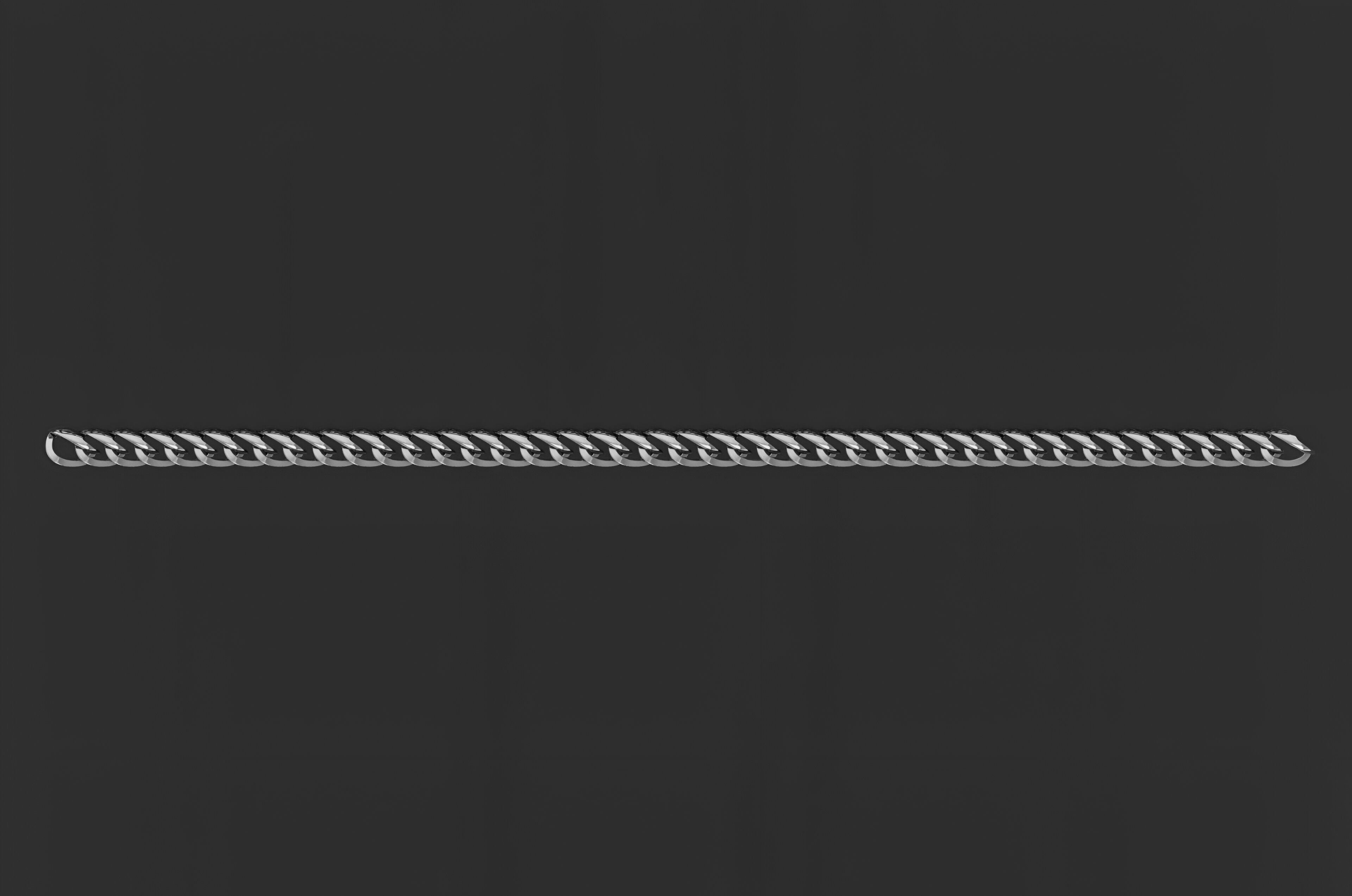 Gold Chain Bracelet 3D print model_9