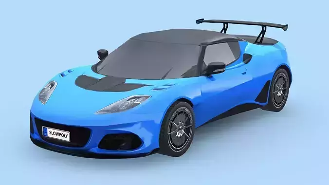 Lotus Evora GT 430 2018 Low-poly 3D model