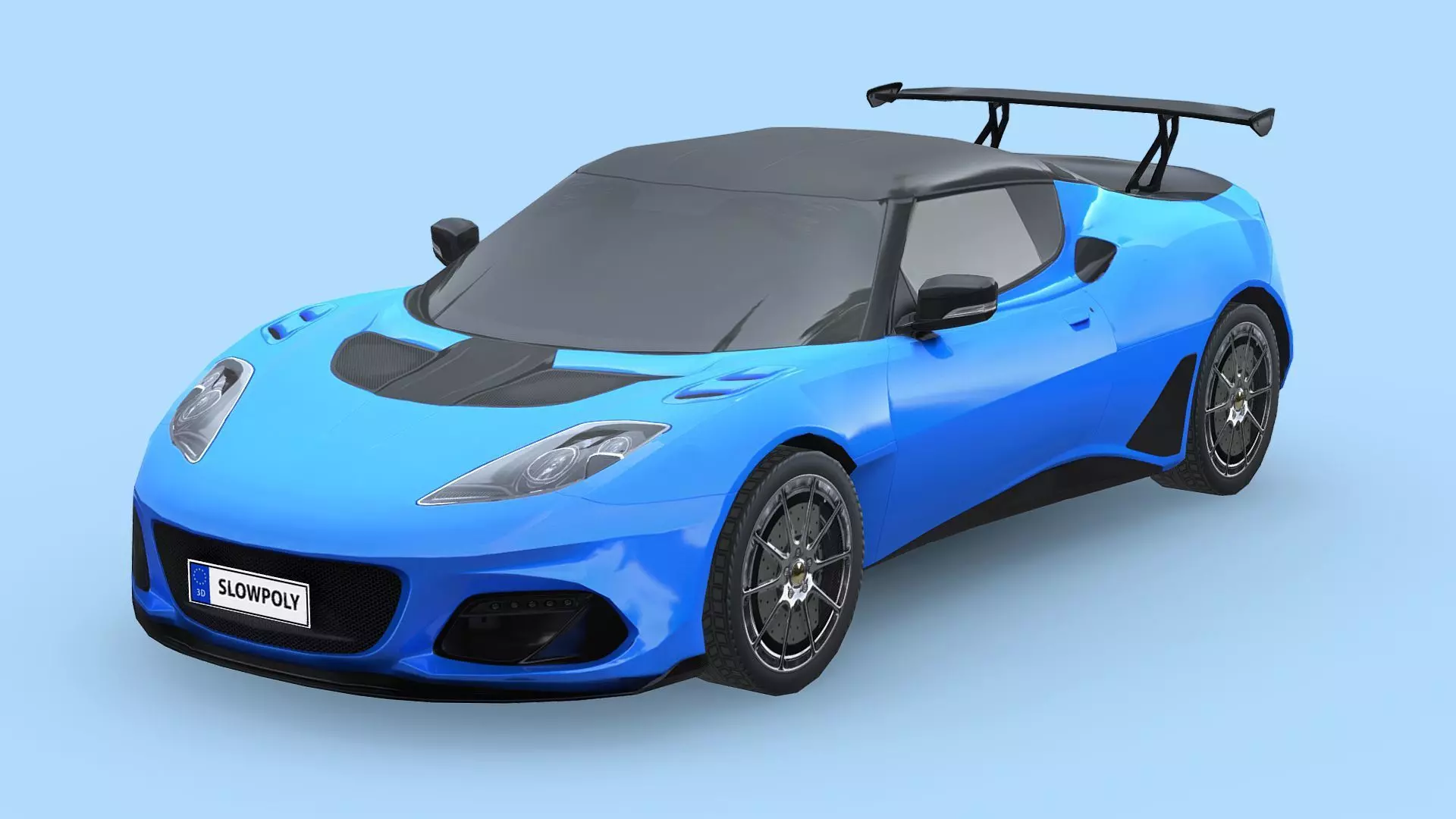 Lotus Evora GT 430 2018 Low-poly 3D model_0