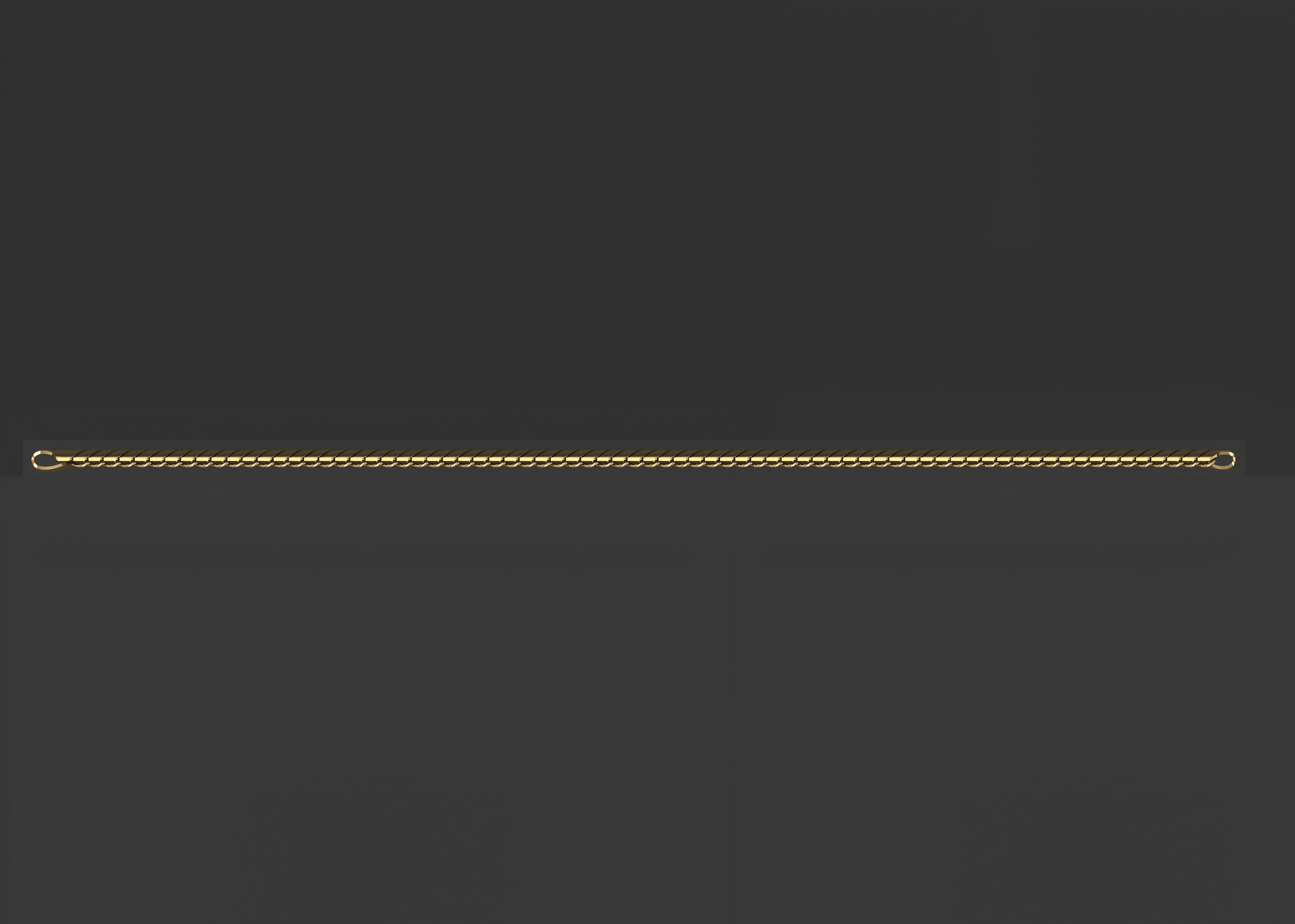 Gold Chain Bracelet 3D print model_4