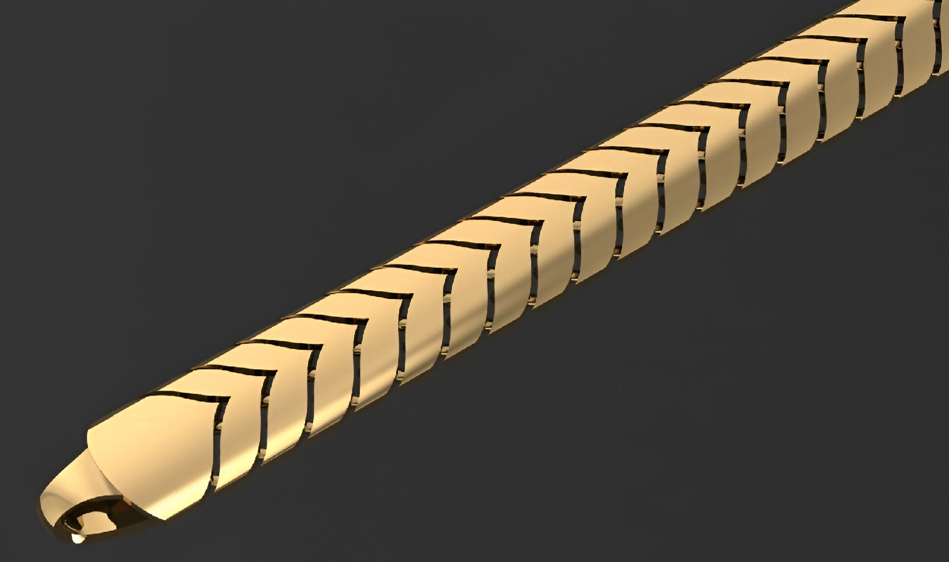 Gold Chain Bracelet 3D print model_2