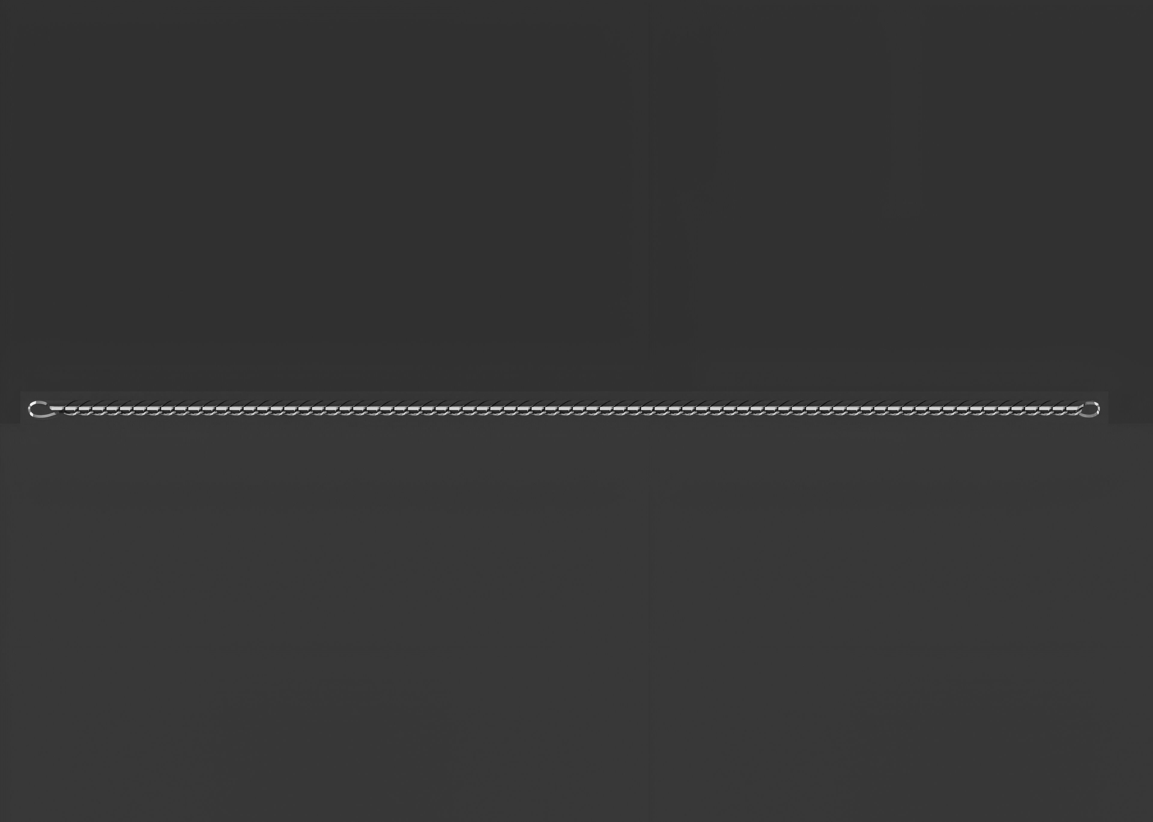 Gold Chain Bracelet 3D print model_9