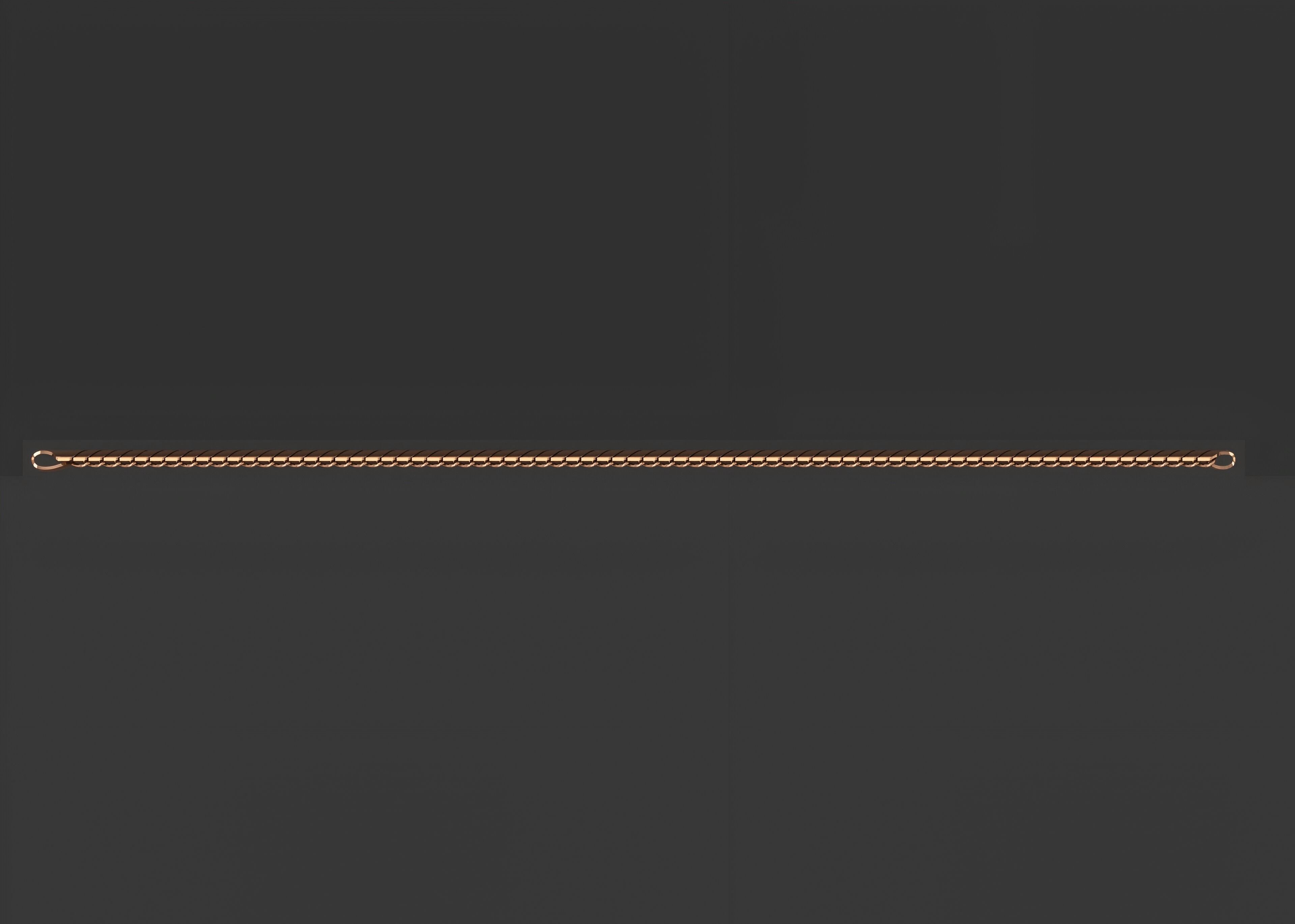 Gold Chain Bracelet 3D print model_6