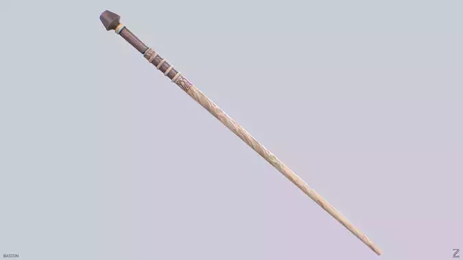 Baston Low-poly 3D model