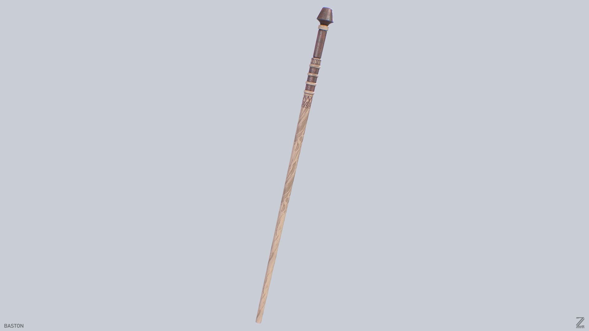 Baston Low-poly 3D model_8