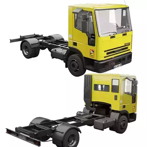 Iveco Eurocargo 100E18 2001 Chassis Low-poly 3D model