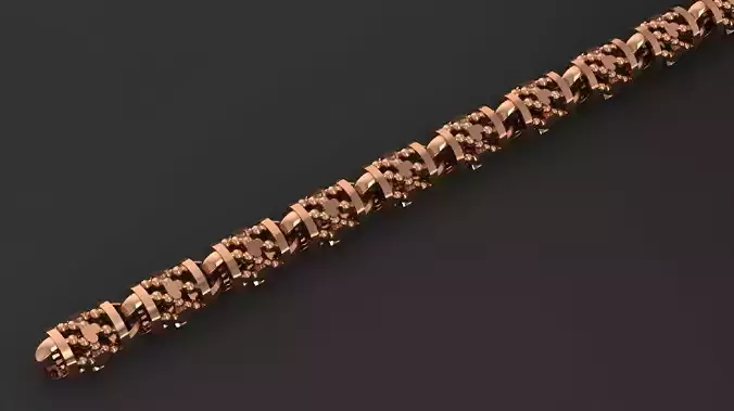 Gold Chain Bracelet 3D print model