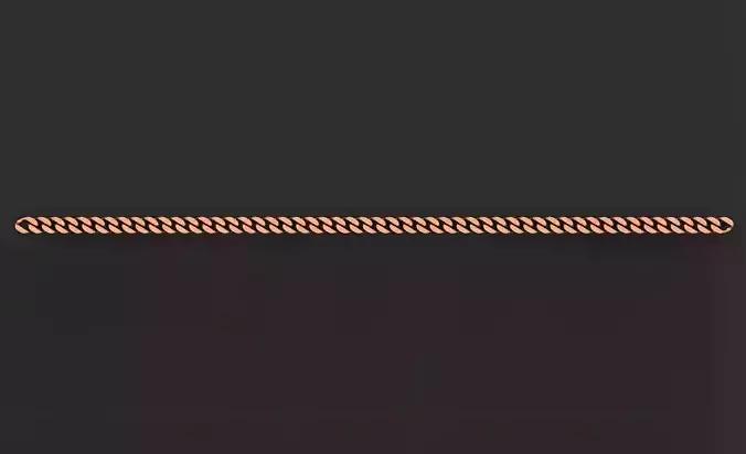 Gold Chain Bracelet 3D print model