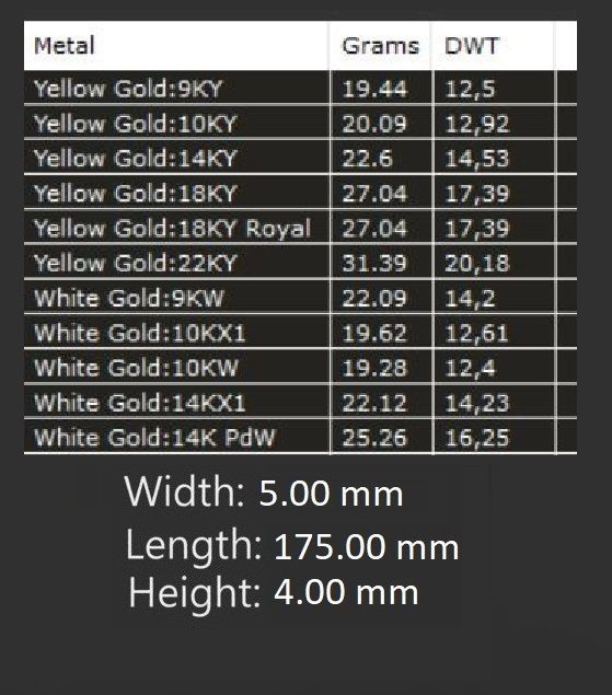 Gold Chain Bracelet 3D print model_3