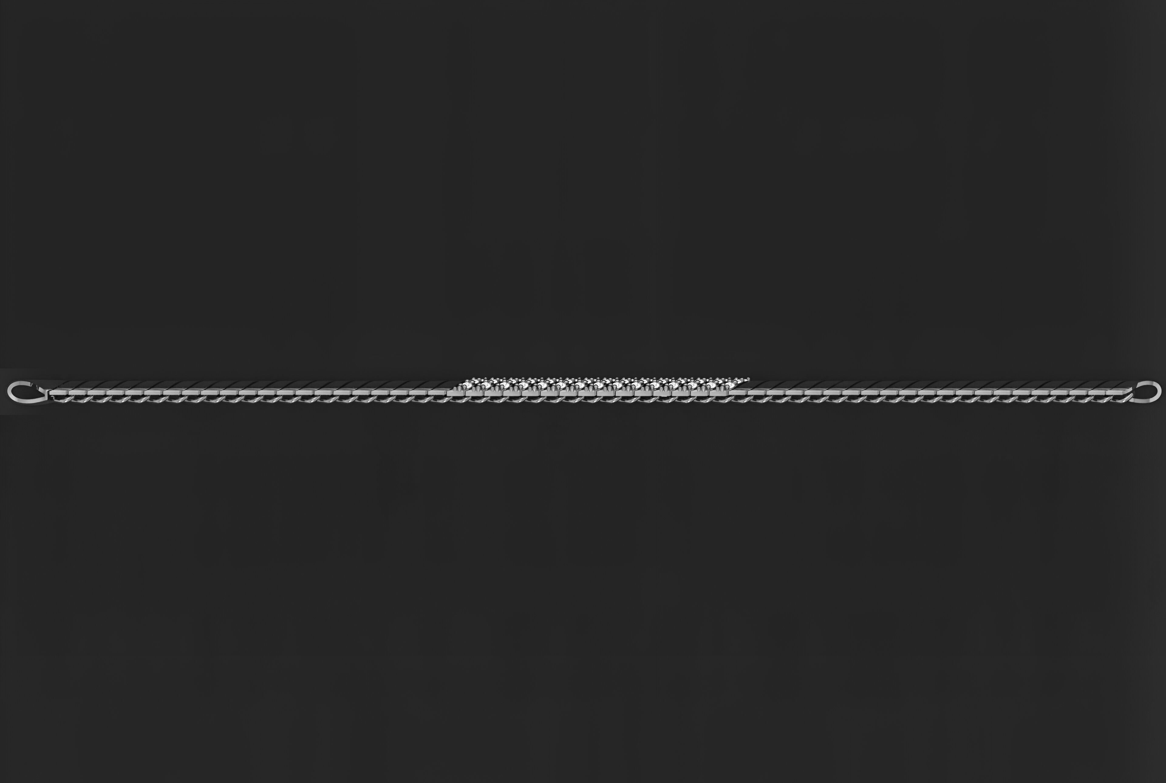 Gold Chain Bracelet 3D print model_9