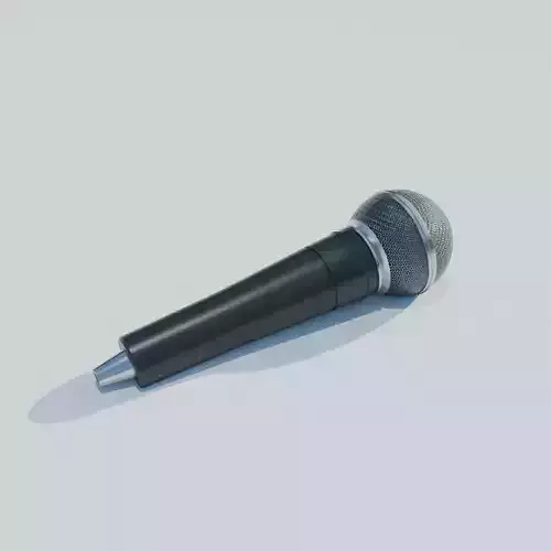 Vocal Microphone Low-poly 3D model