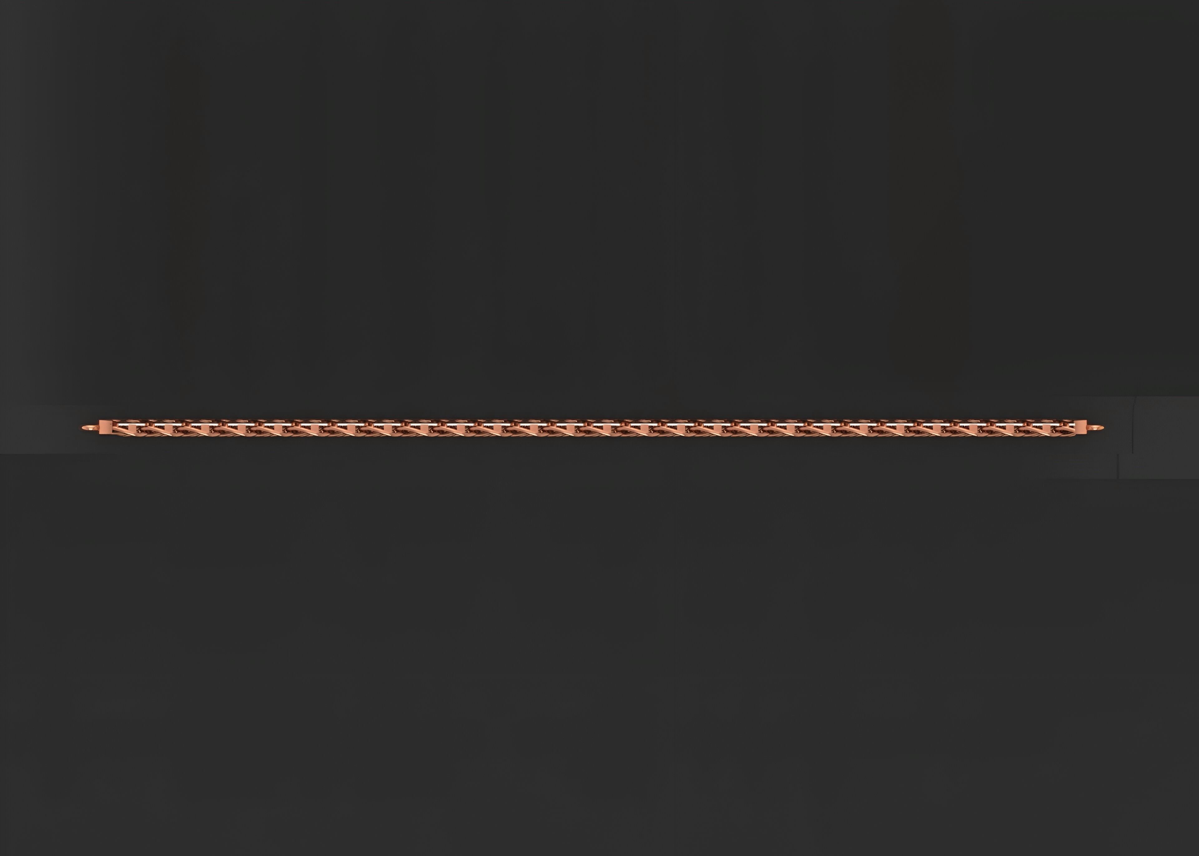 Gold Chain Bracelet 3D print model_6