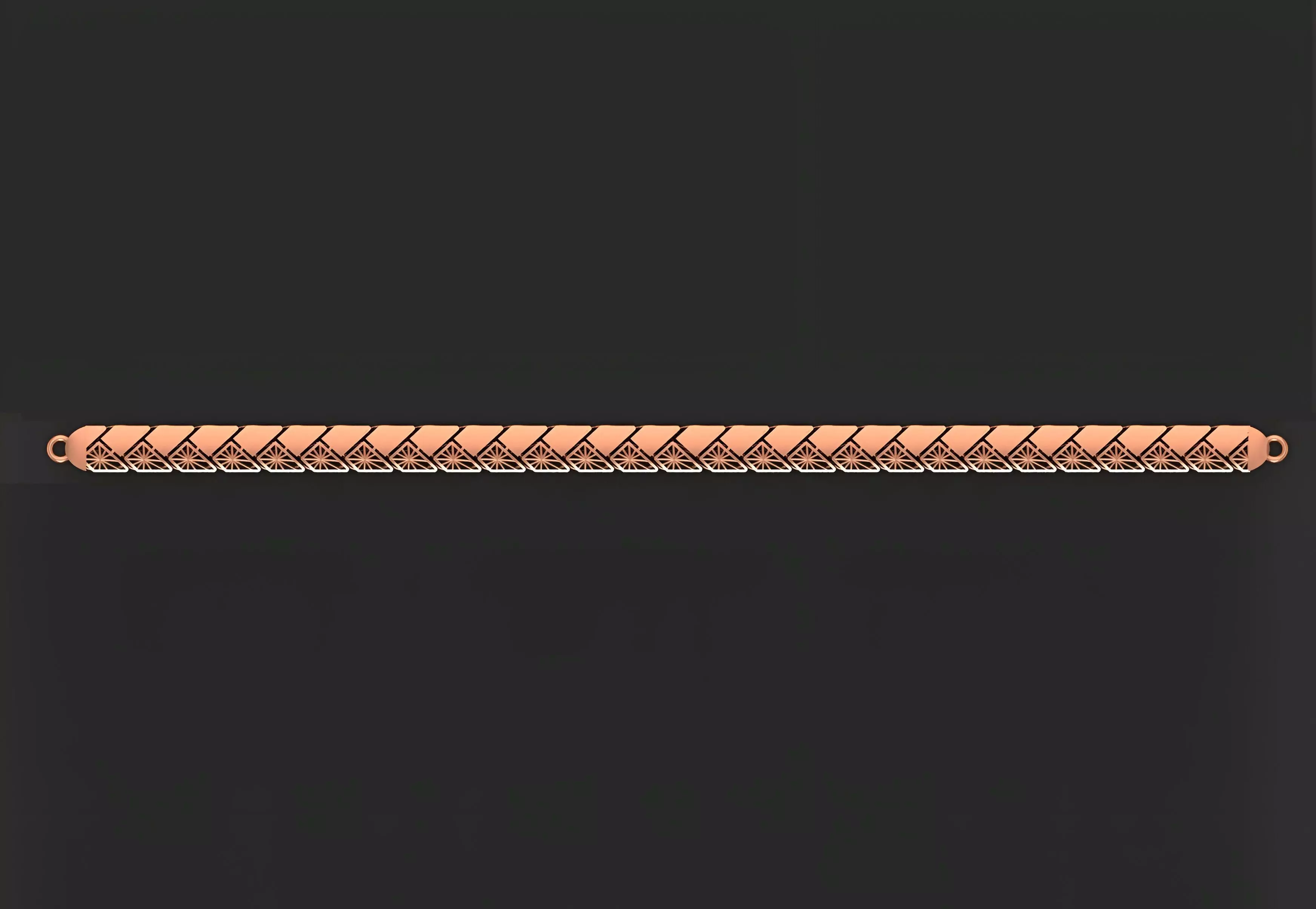 Gold Chain Bracelet 3D print model_0