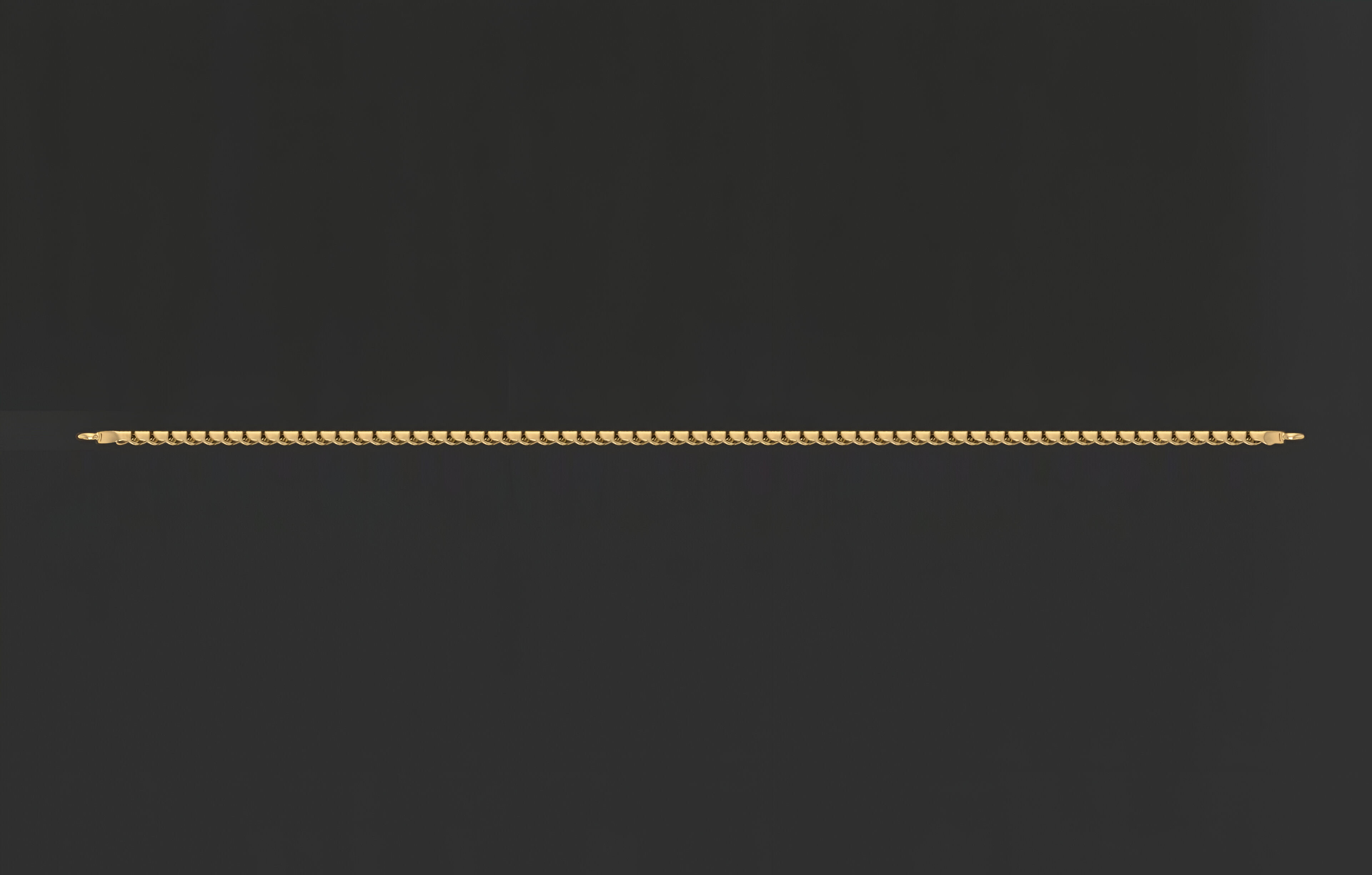 Gold Chain Bracelet 3D print model_1