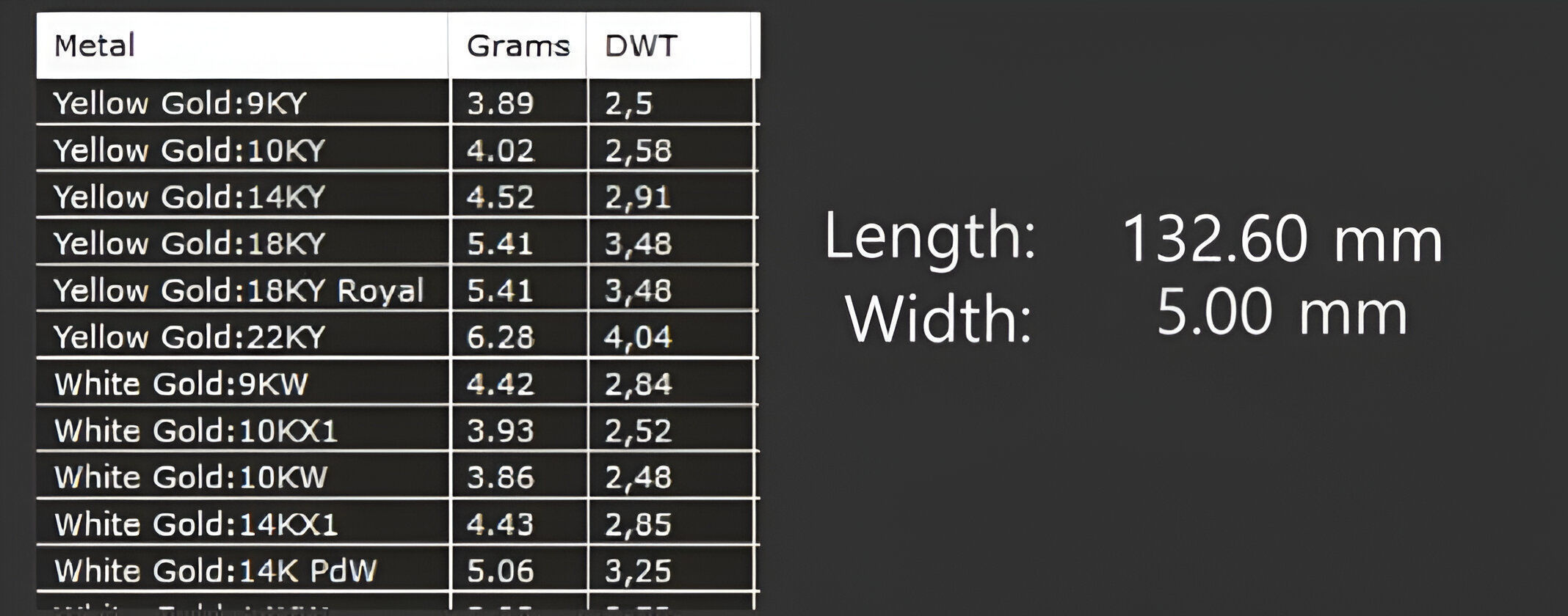 4Gold Chain Bracelet 3D print model_5