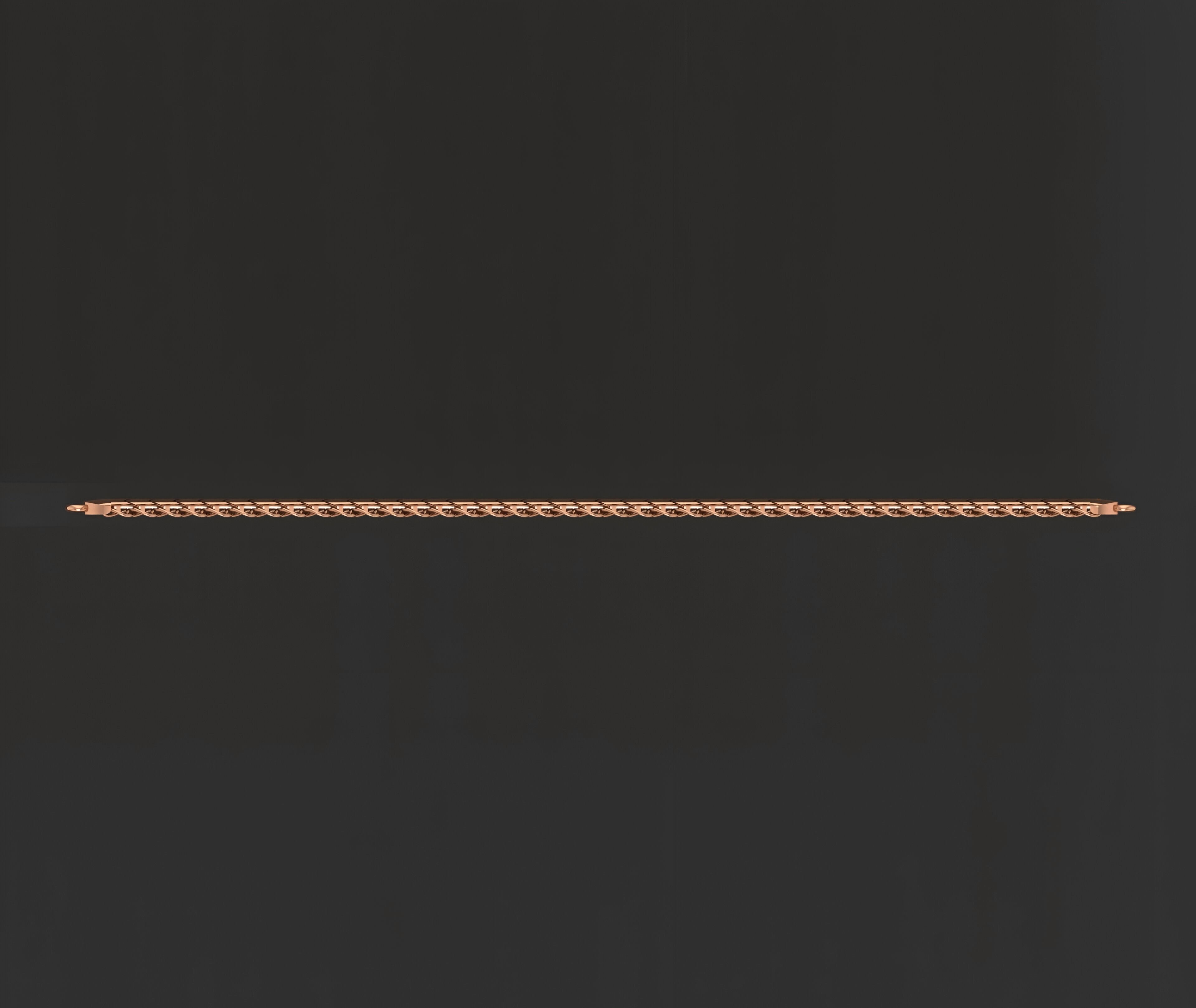 Gold Chain Bracelet 3D print model_6