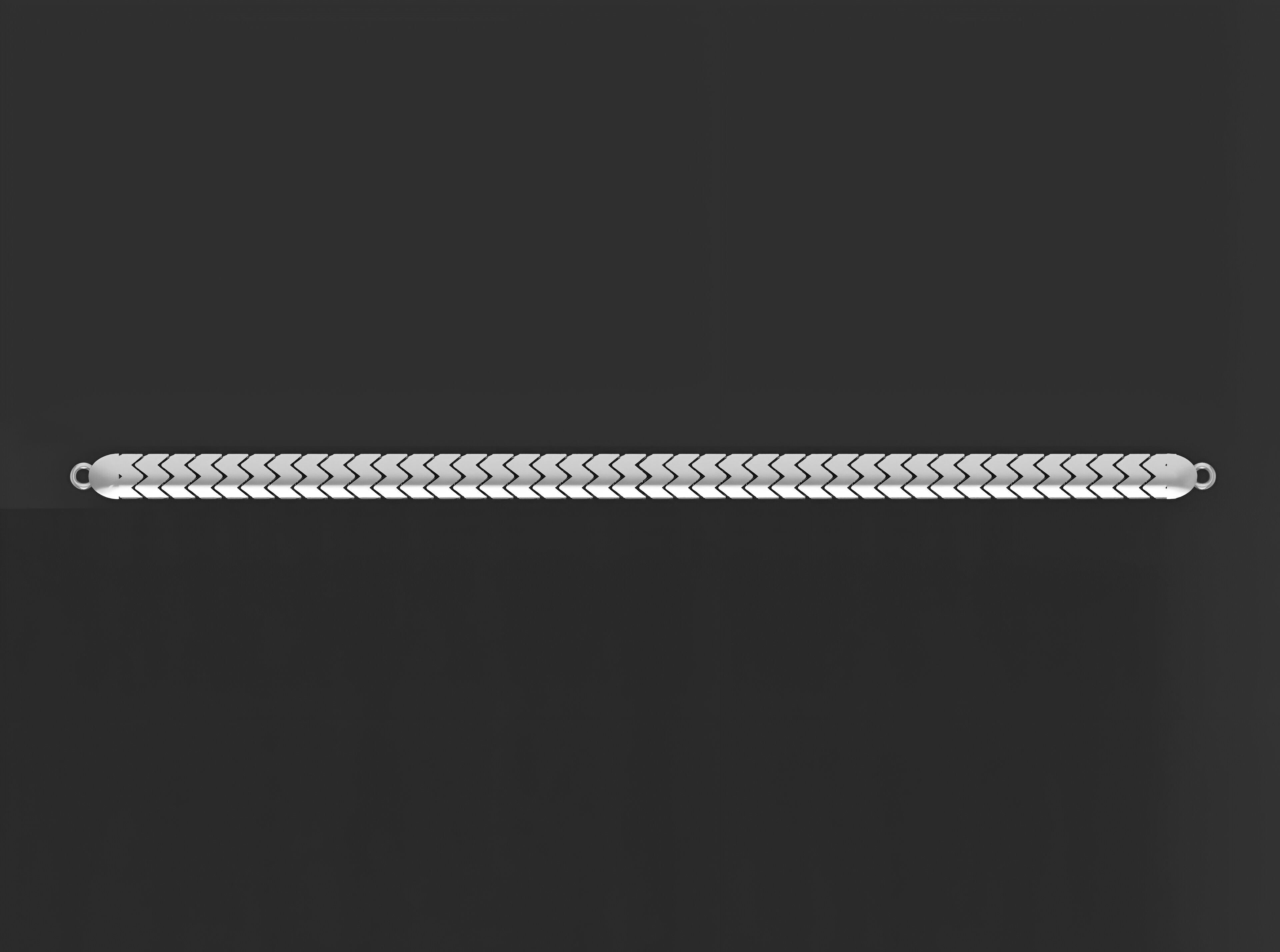 Gold Chain Bracelet 3D print model_3