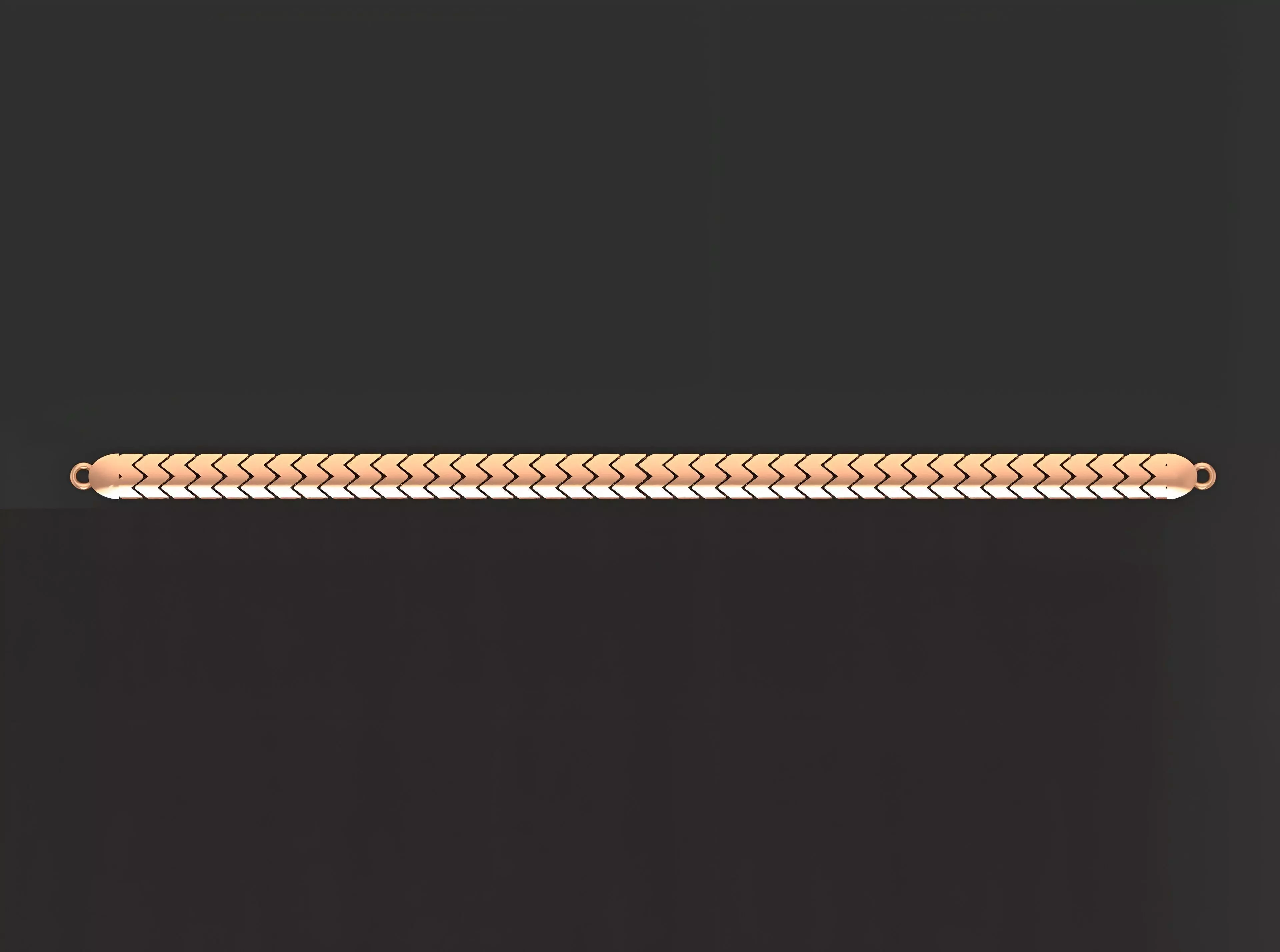 Gold Chain Bracelet 3D print model_0