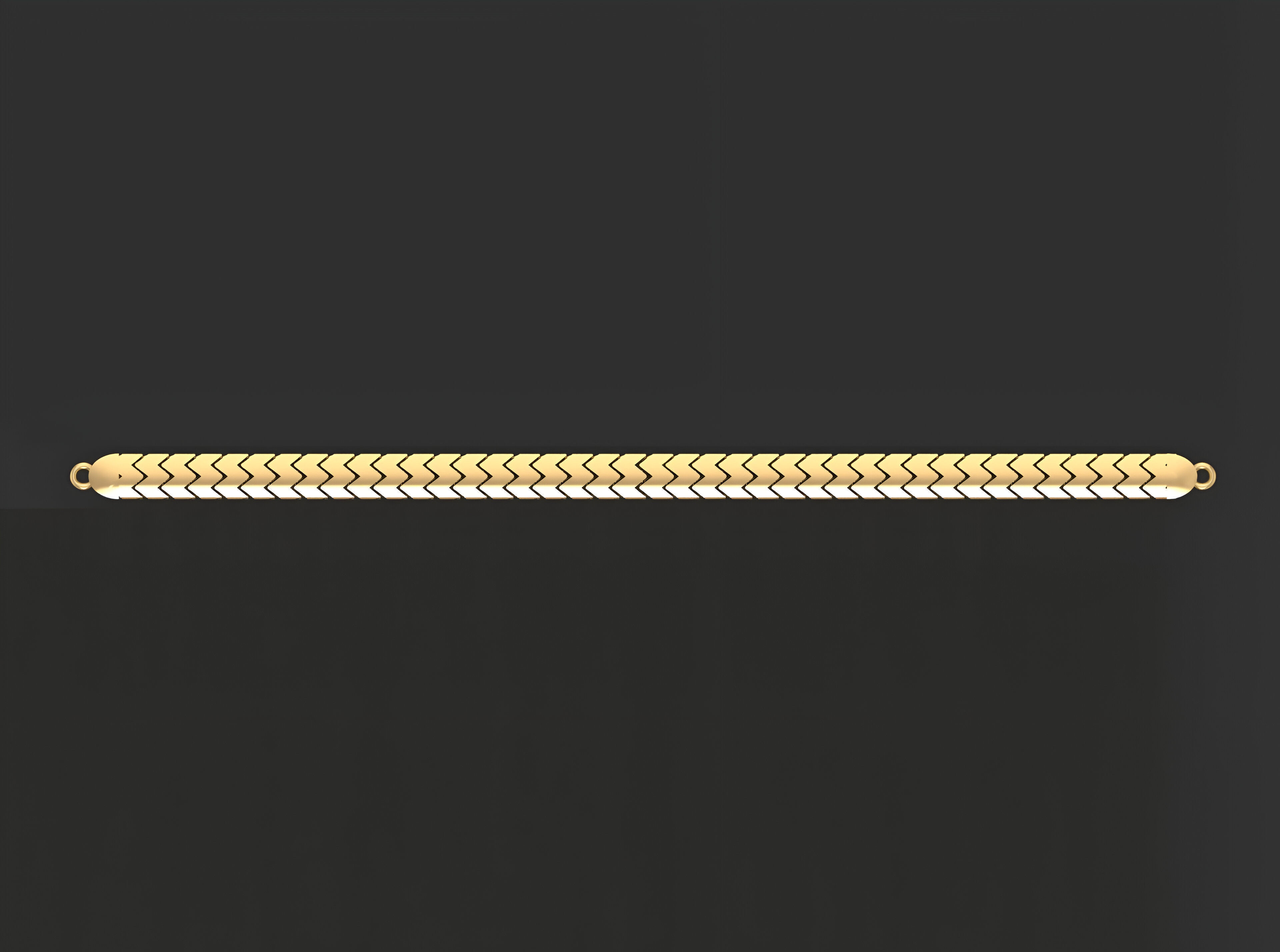 Gold Chain Bracelet 3D print model_2