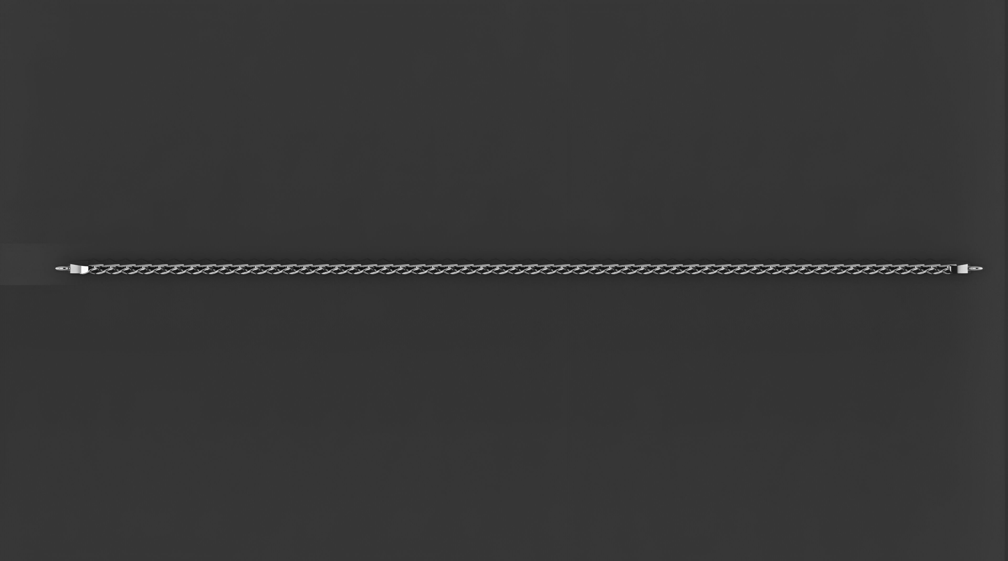 Gold Chain Bracelet 3D print model_7