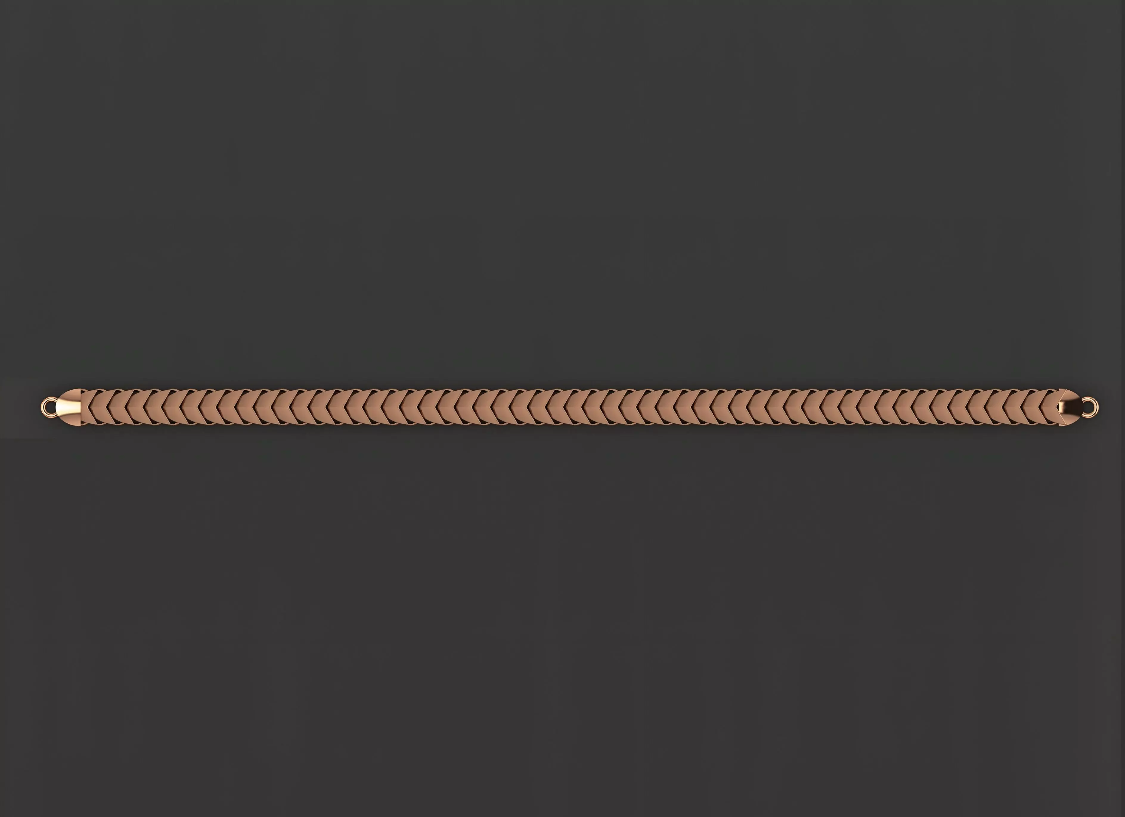 Gold Chain Bracelet 3D print model_0