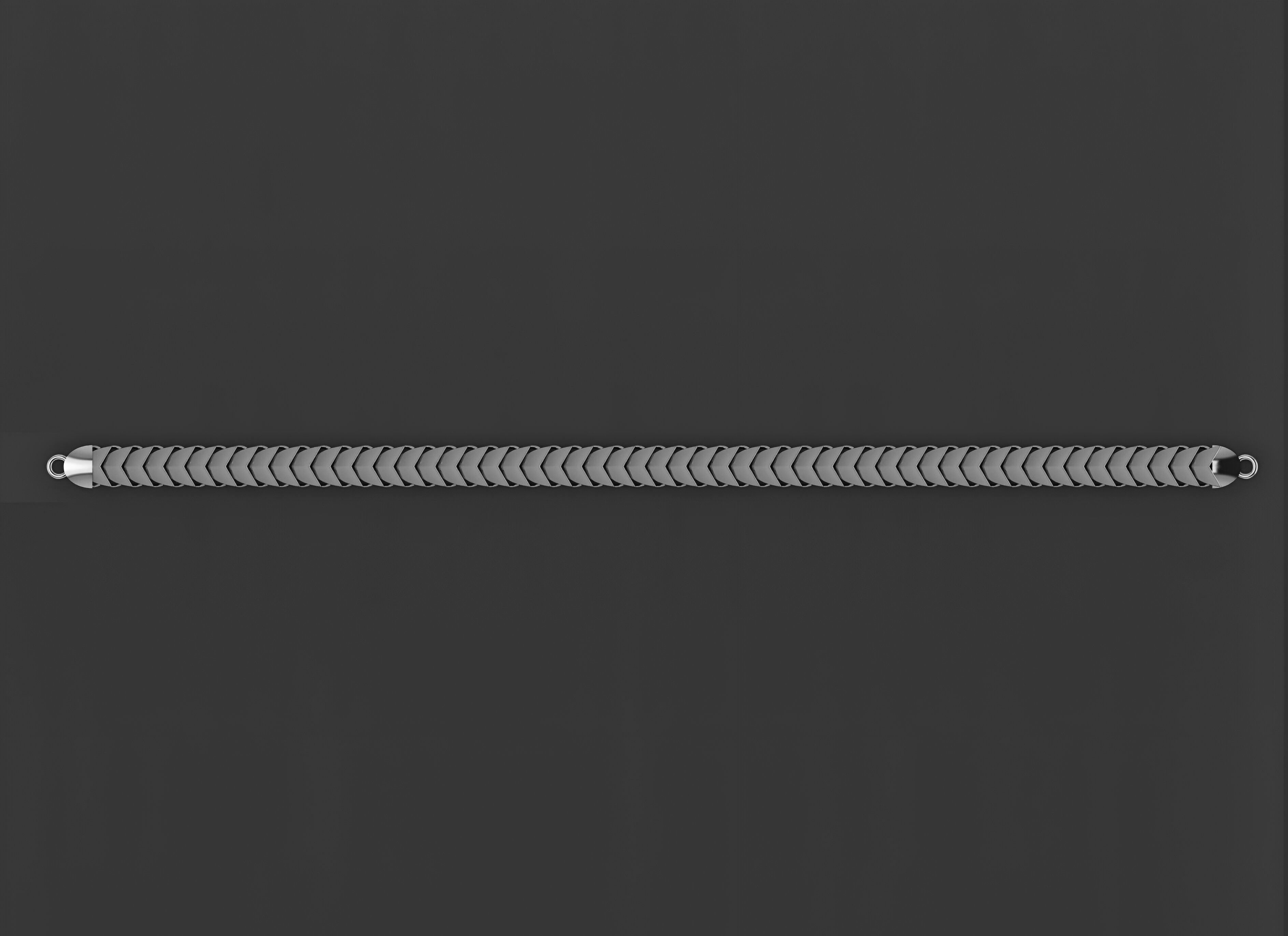 Gold Chain Bracelet 3D print model_4