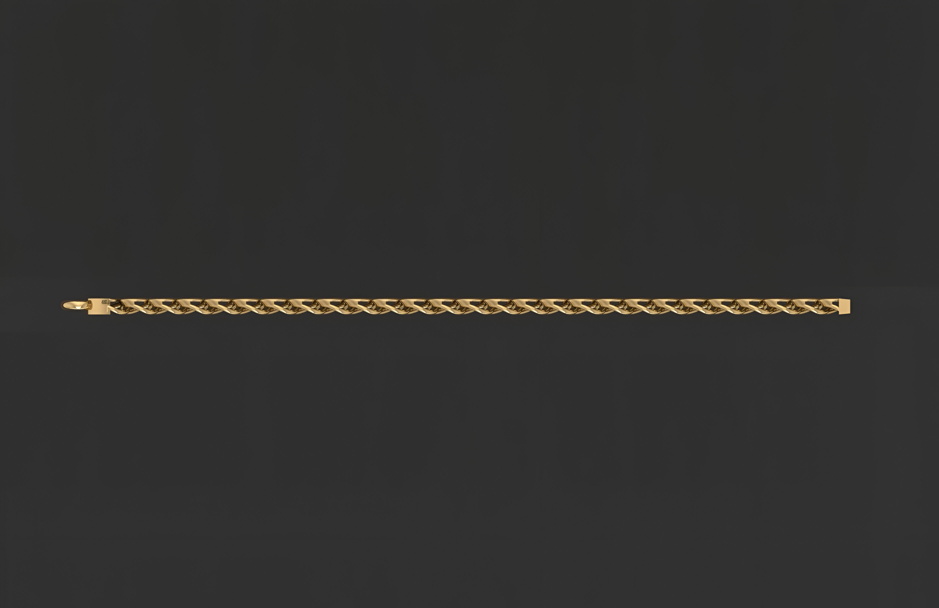 Gold Chain Bracelet 3D print model_2