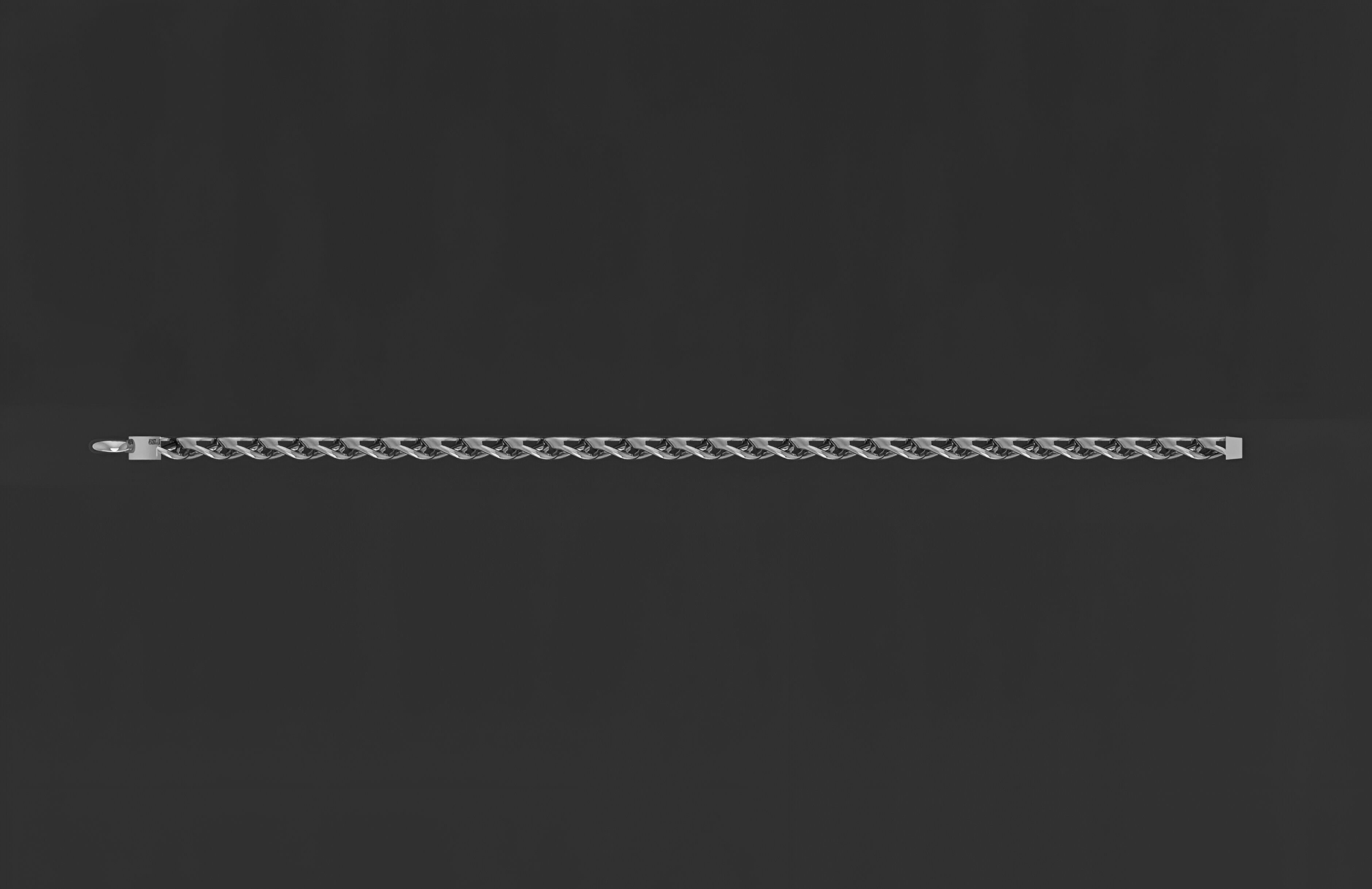 Gold Chain Bracelet 3D print model_4